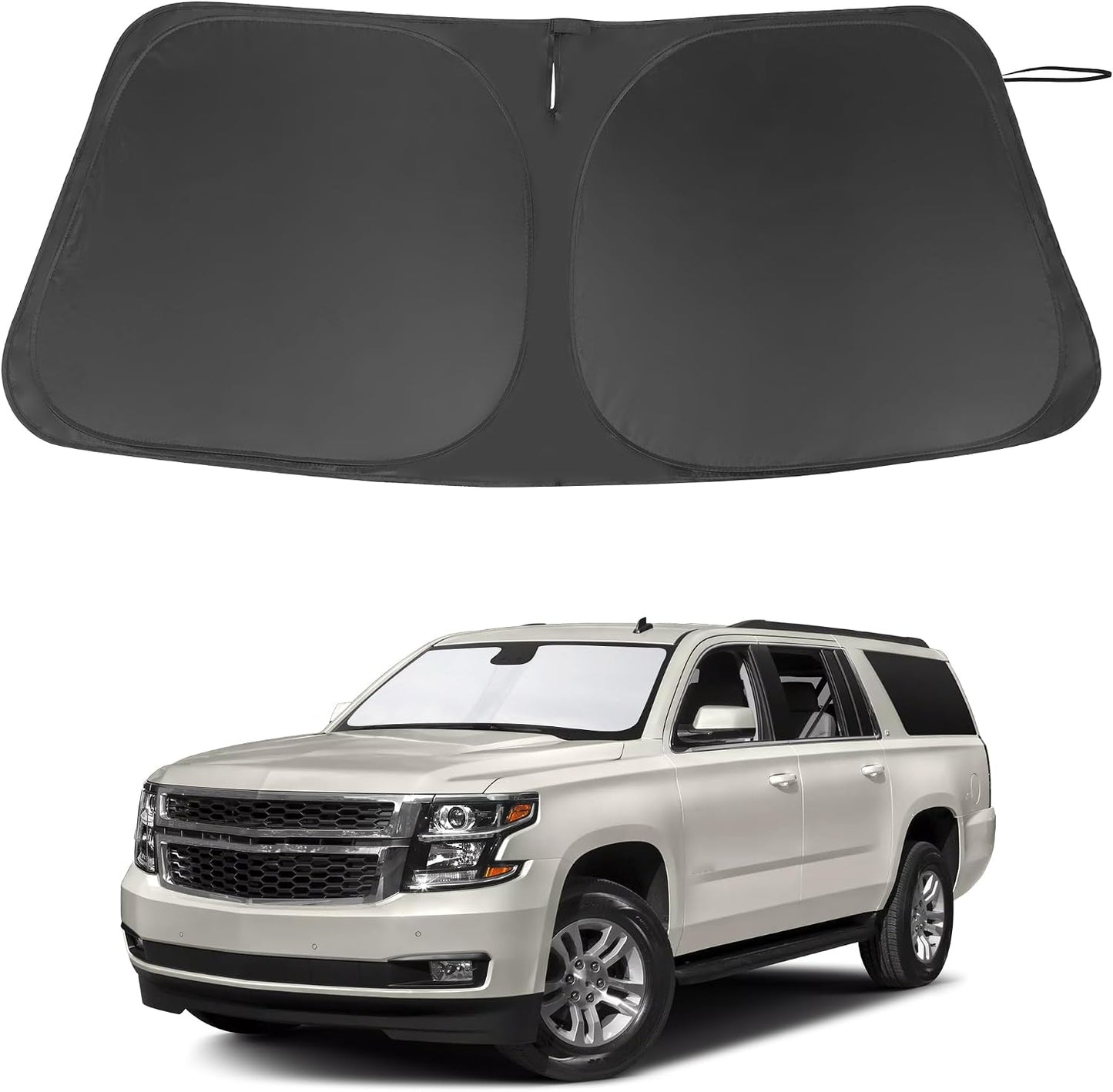 Windshield Sun Shade Compatible with 2015-2021 2022 2023 2024 2025 2026 Ford F150 F-150 (Lariat, King Ranch, Platinum, XL XLT Limited Raptor) Accessories Sunshade Shield Protector