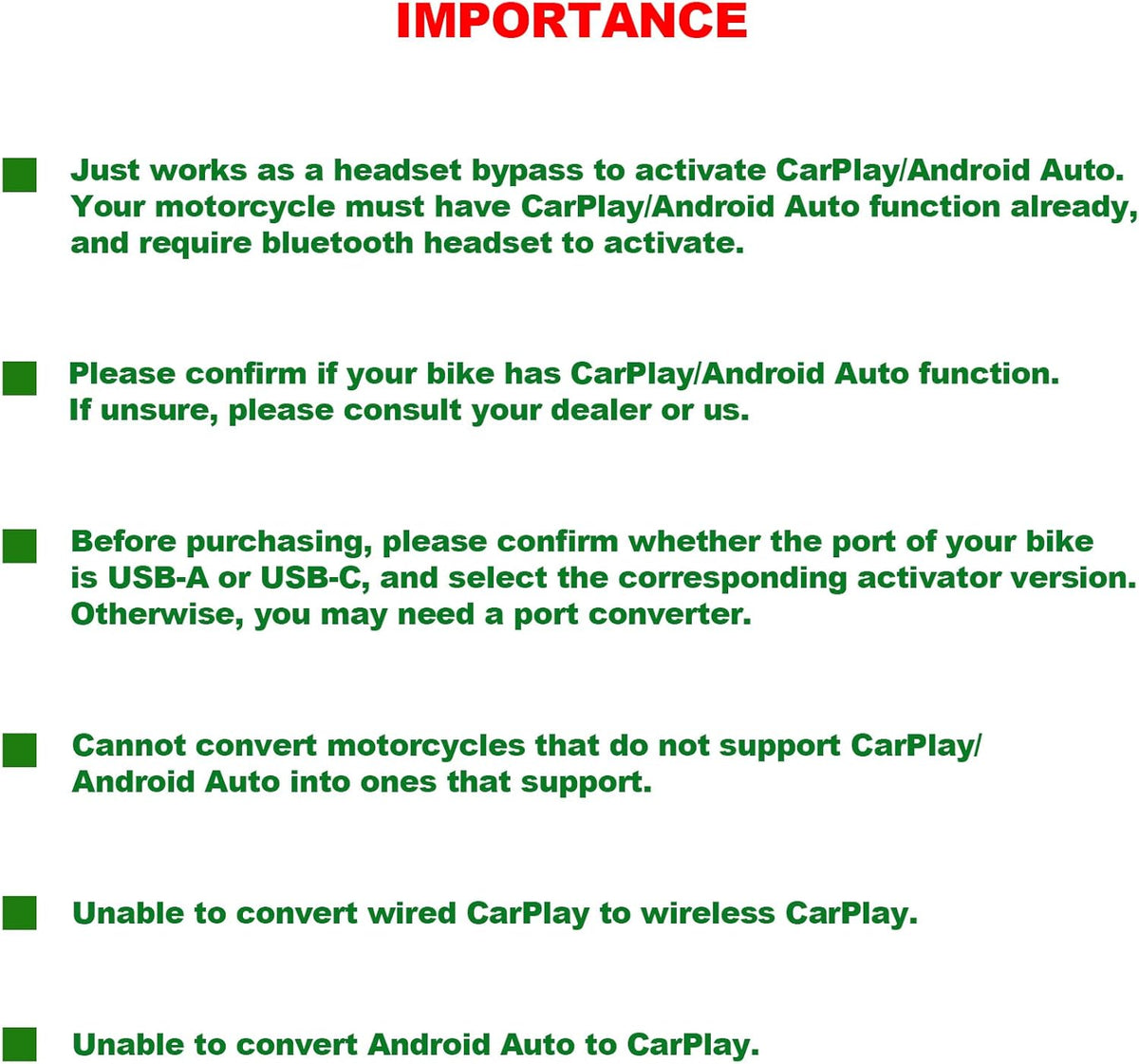 2-in-1 Bypass Motorcycle CarPlay Bluetooth Headset Cable