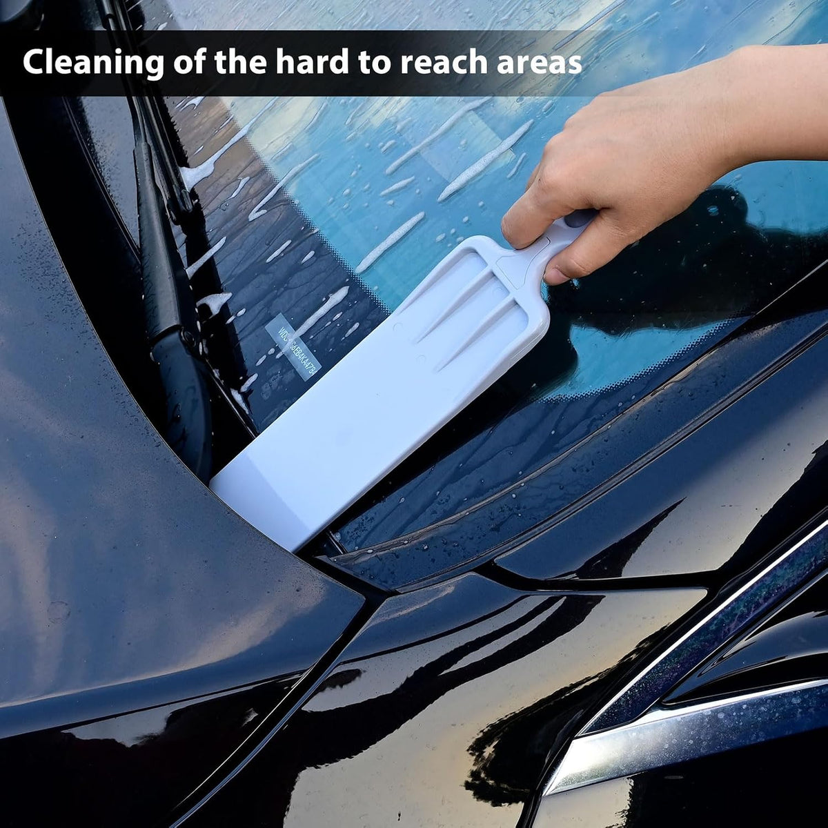 NEWISHTOOL Long Reach Window Tint Squeegee, Mini Paddle Scrubber for Tint