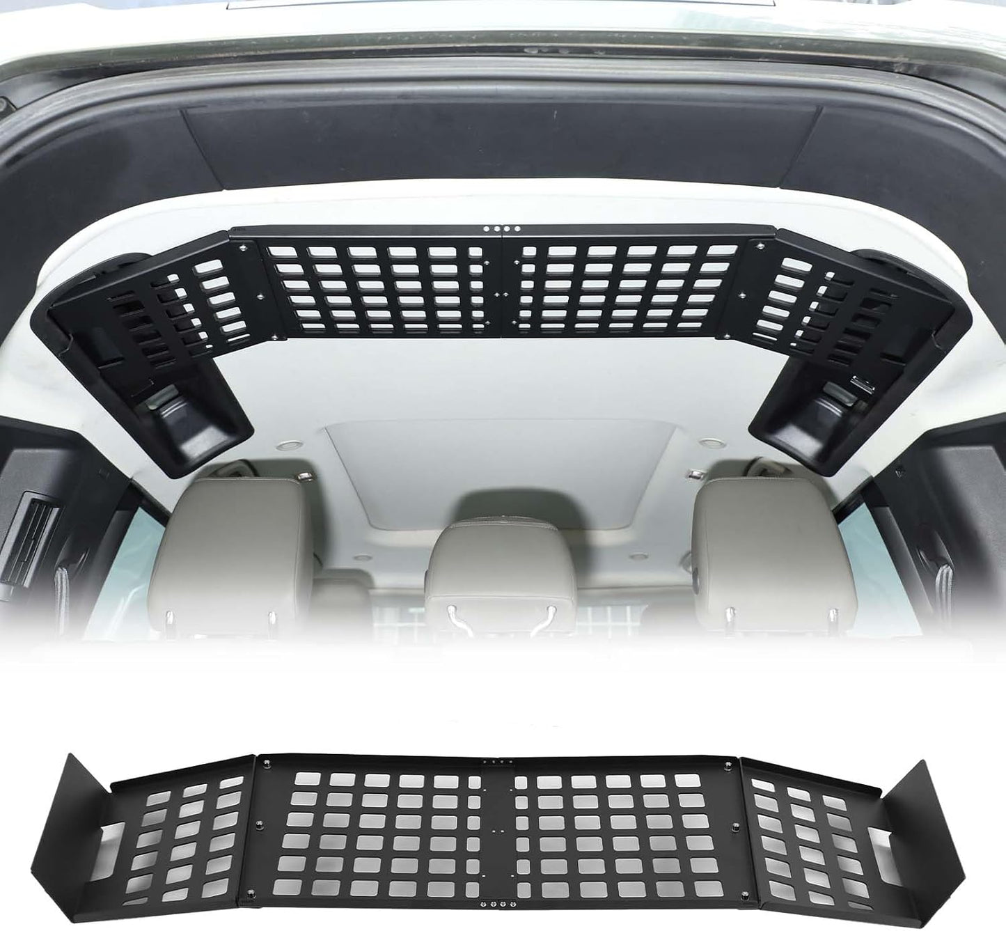 Modular Storage Panel Cargo Rack for L@nd Rover Defender 2020 2021 2022 2023, Aluminum Alloy Trunk Organizer Shelf Luggage Holder Storage Carrier Accessories