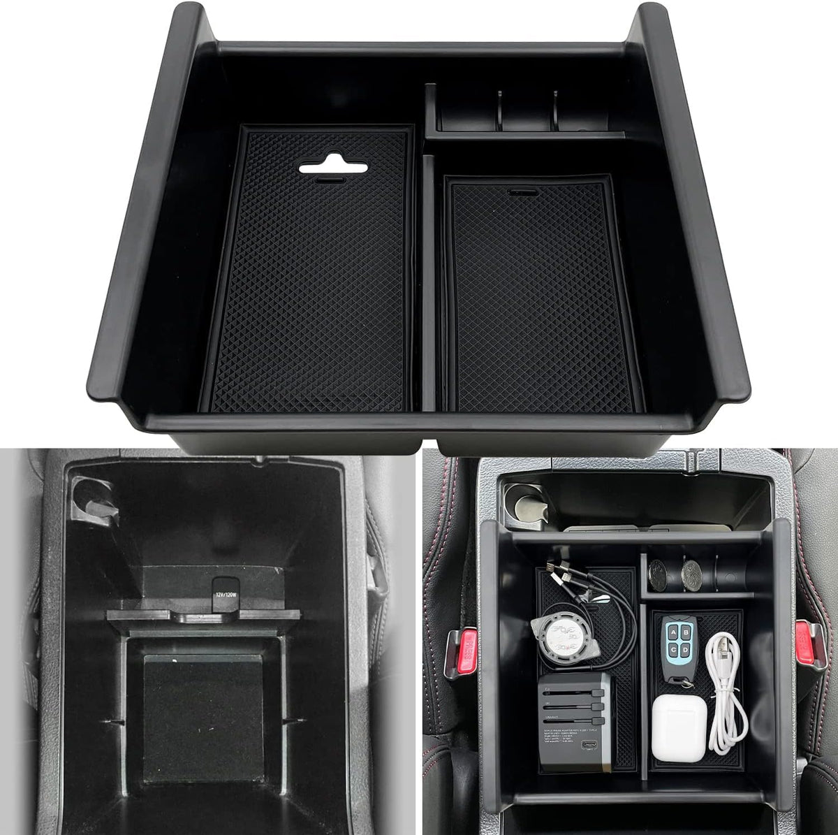 Compatible with Toyota 4Runner Accessories Center Console Tray Organizer Armrest Box Storage Fit for 4Runner 2010-2019 2020 2021 2022 2023 2024 (Organizer Set)