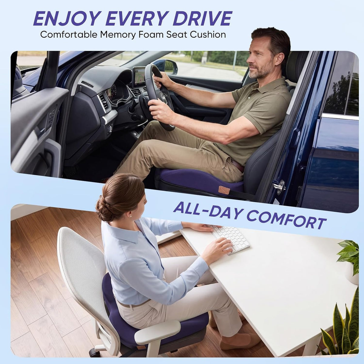 Car Seat Cushion, Comfortable Driving Support Pad