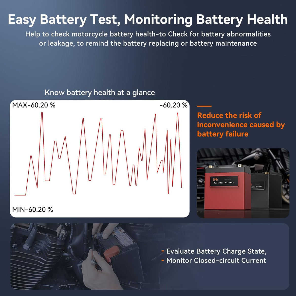 iCarsoft MT V6 Motorcycle Diagnostic Scan Tool for Harley, 57 Reset Services, 43 Actuation Test, Battery Test, All Motorbike System Diagnose, Read/Clear Codes, Live Data,Also Car OBD2 Diagnose
