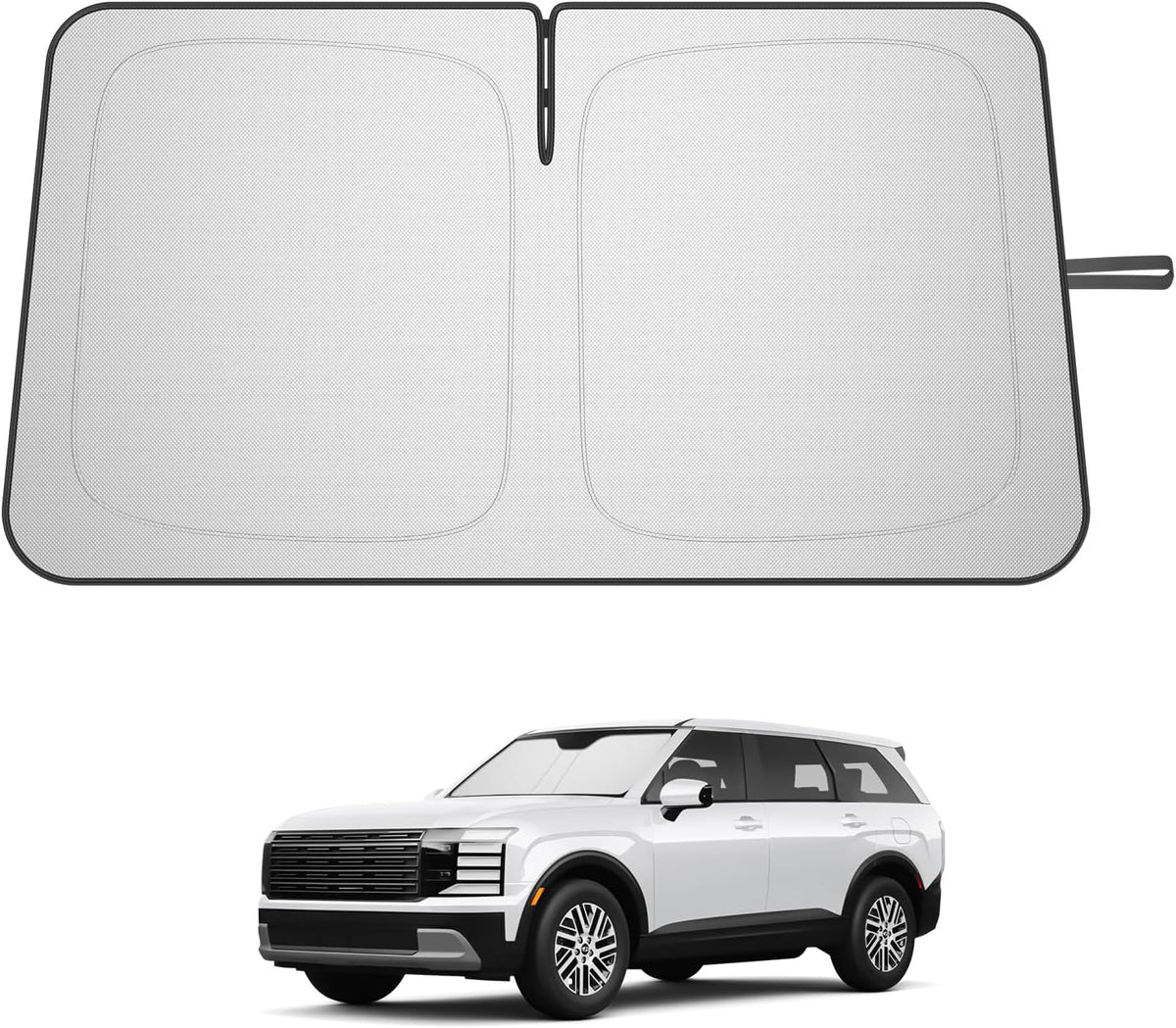 SHAOHAO for 2026 2027 Hyundai Palisade Car Windshield Sun Shade, for 2026 2027 Hyundai Palisade Accessories Foldable Front Window Sunshade Heat Reflective Interior Cool UV Ray Blocking Sun Protection