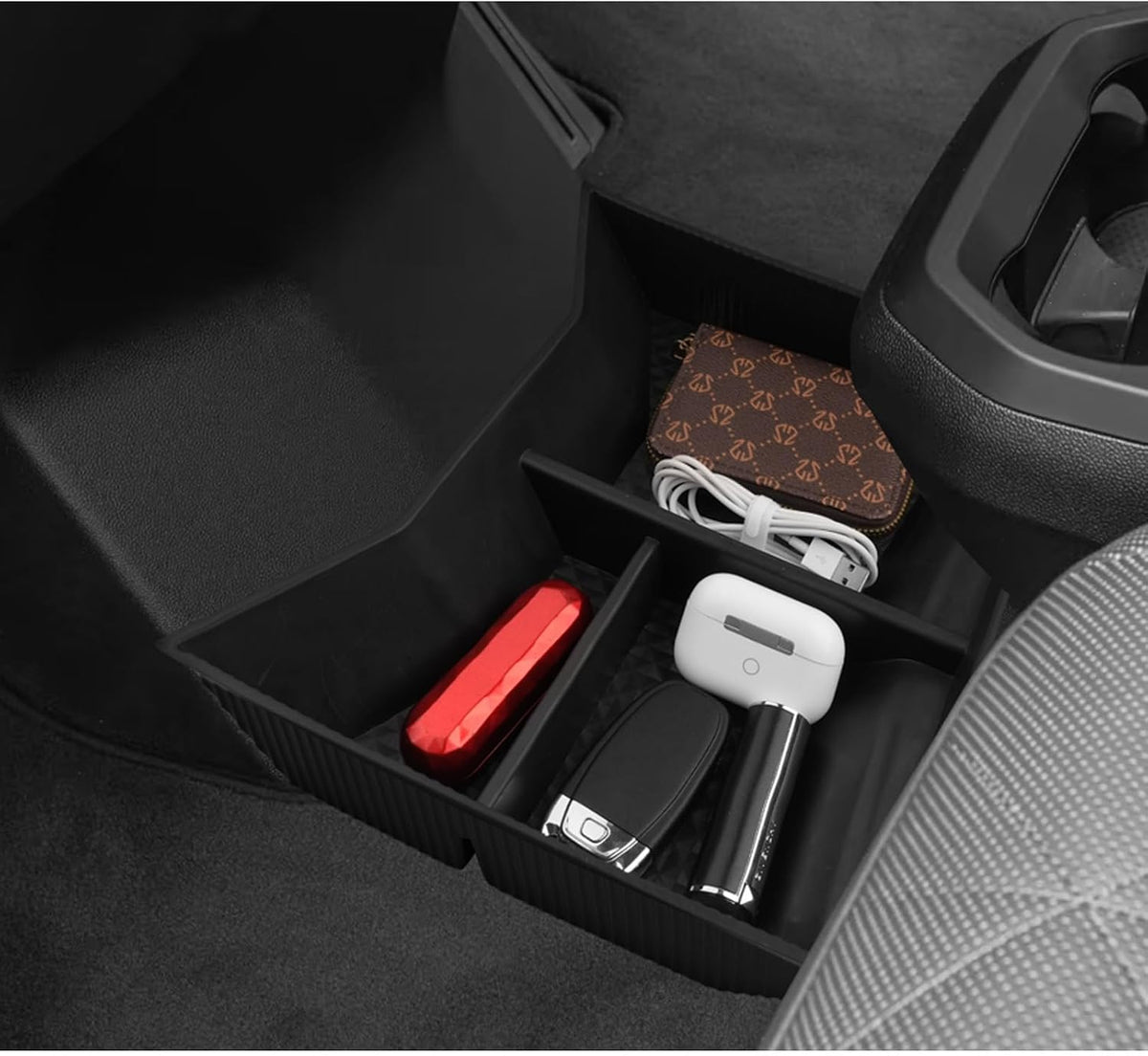 LUWU 2022-2026 BMW iX Center Console Organizer xDrive45 xDrive60 M70 Armrest Storage Box Armrest Organizer Insert Tray 2025 2026 BMW iX Accessories