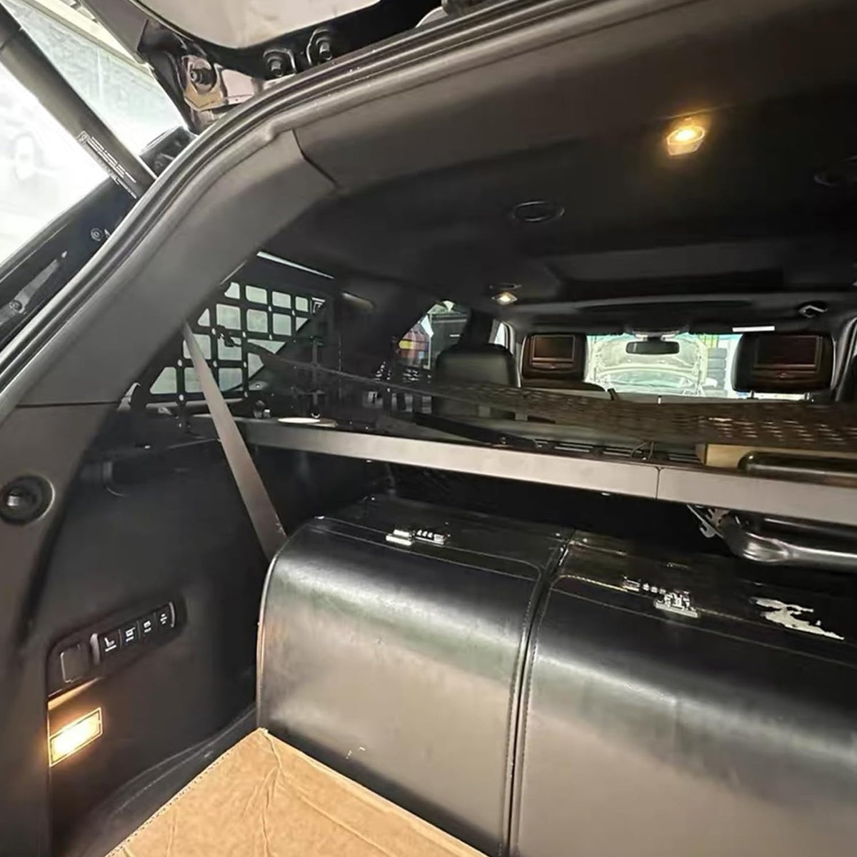 L2R for Ford Explorer 2011-2019 Molle Panel Rear Cargo Rack Basket Interior Luggage Carrier Modular Storage Panel Trunk Shelf Hanging Boards Organizer Kit (Side Panel + Trunk Shelf)