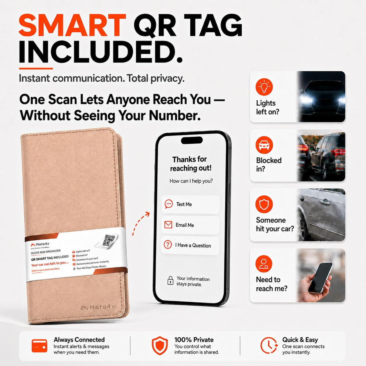Car Registration and Insurance Card Holder,Beige Premium PU Leather Folder