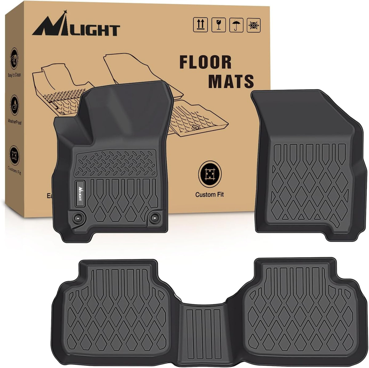 Nilight TPE Floor Mats for Dodge Charger AWD Chrysler 300 AWD