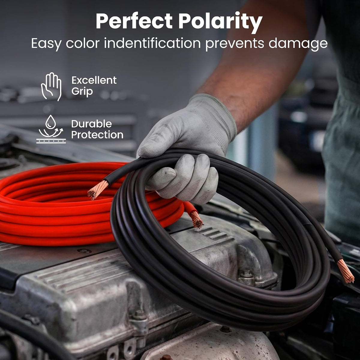 GEARit 4 Gauge Wire CCA Amp Battery Power Cable, Black/Red 50FT Each