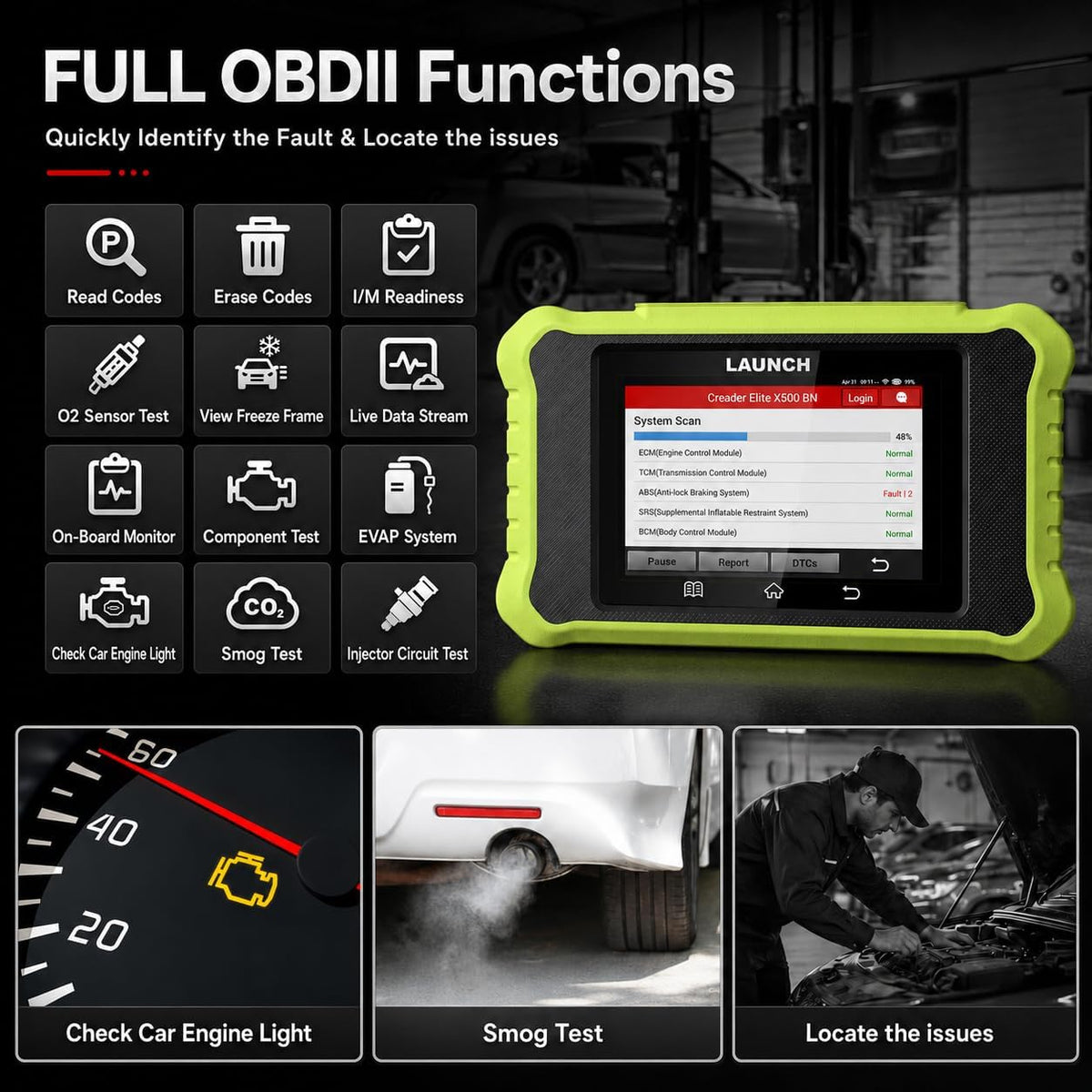 LAUNCH Creader Elite X500 OBD2 Scanner for Mercedes-Benz