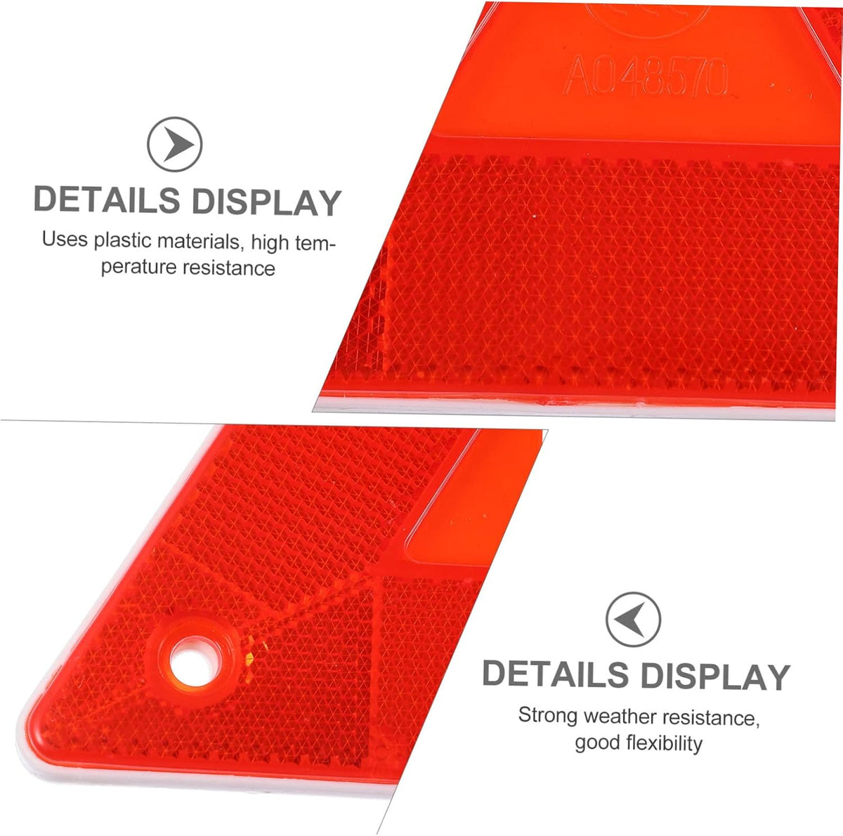 10pcs Triangle Warning Sign Reflectors for Car and Truck Safety