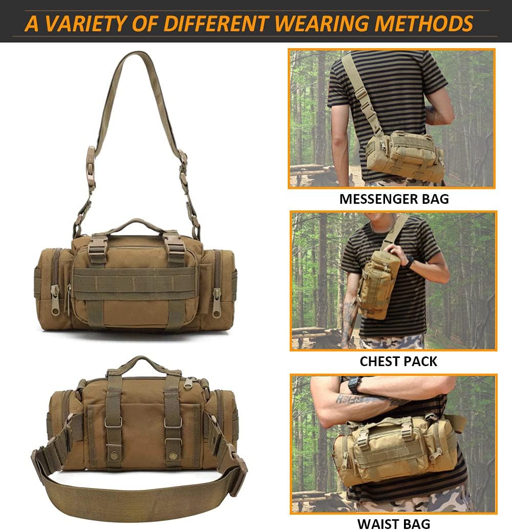 Tactical Car Seat Back Organizer Molle Backseat,Universal Molle Vehicle Organizers Panel Protector with 5 Detachable Pouches for Car Truck Jeep Vehicle (Khaki)