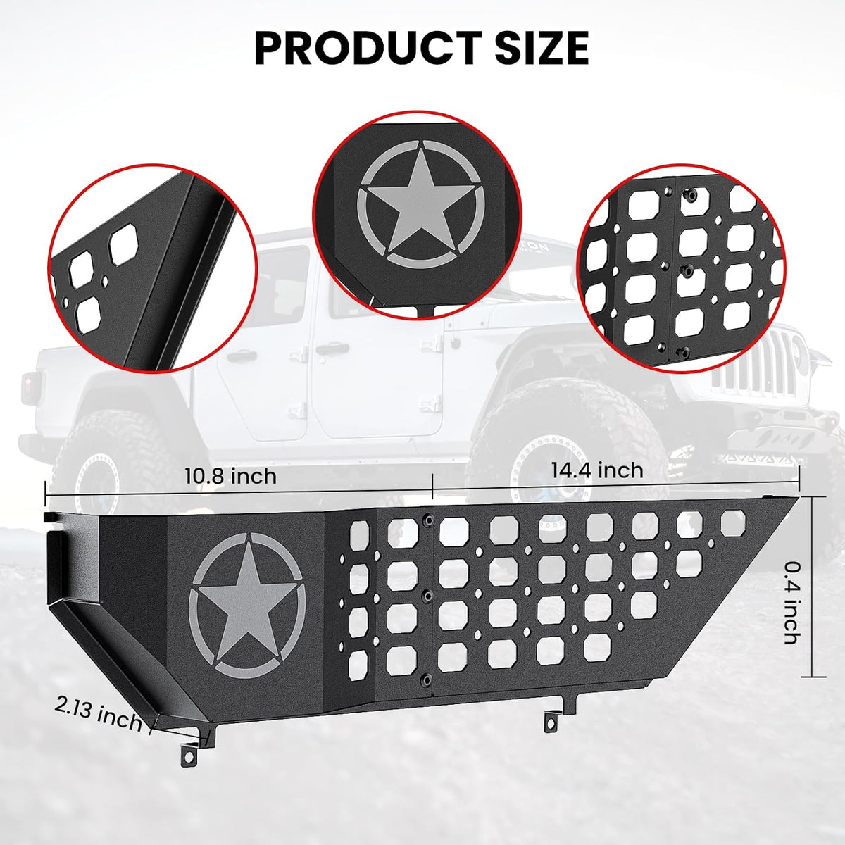 DIAMOOKY Metal Front Door Pocket Storage for Jeep Wrangler JL JLU 2018-2026