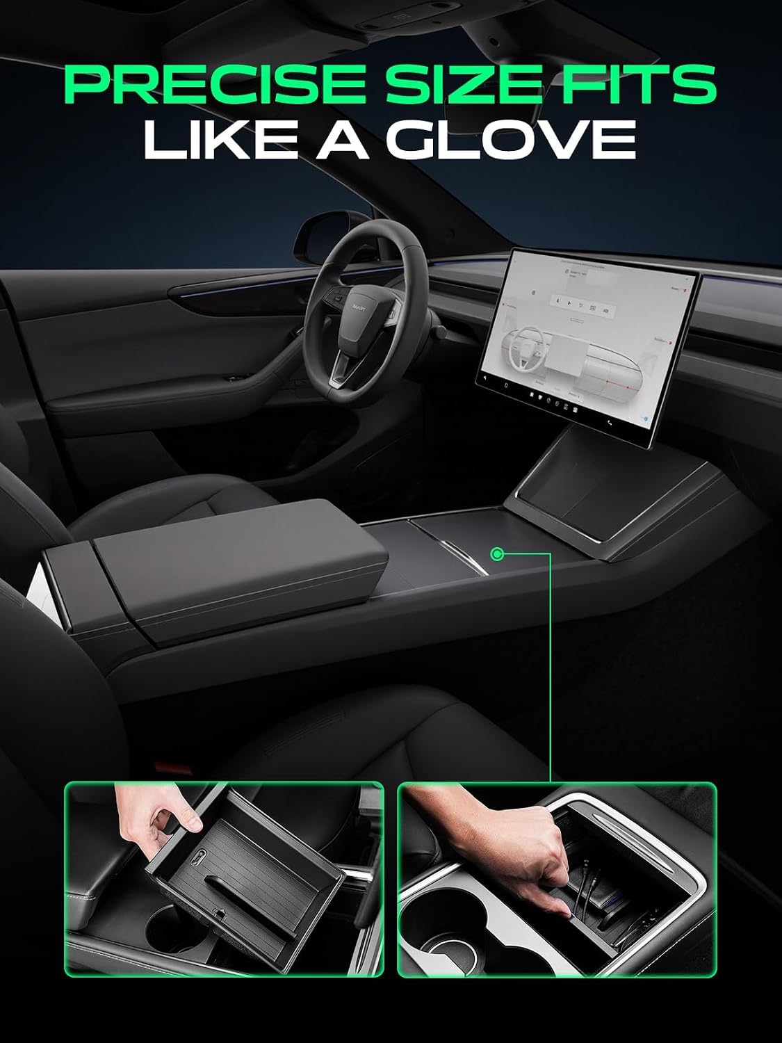 YHTAUTO Center Console Storage Box for Tesla Model 3 2021-2023