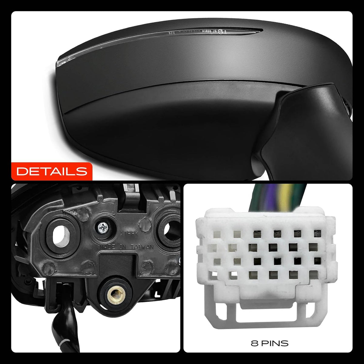 A-Premium Passenger Side Power Door Mirror Compatible with Nissan