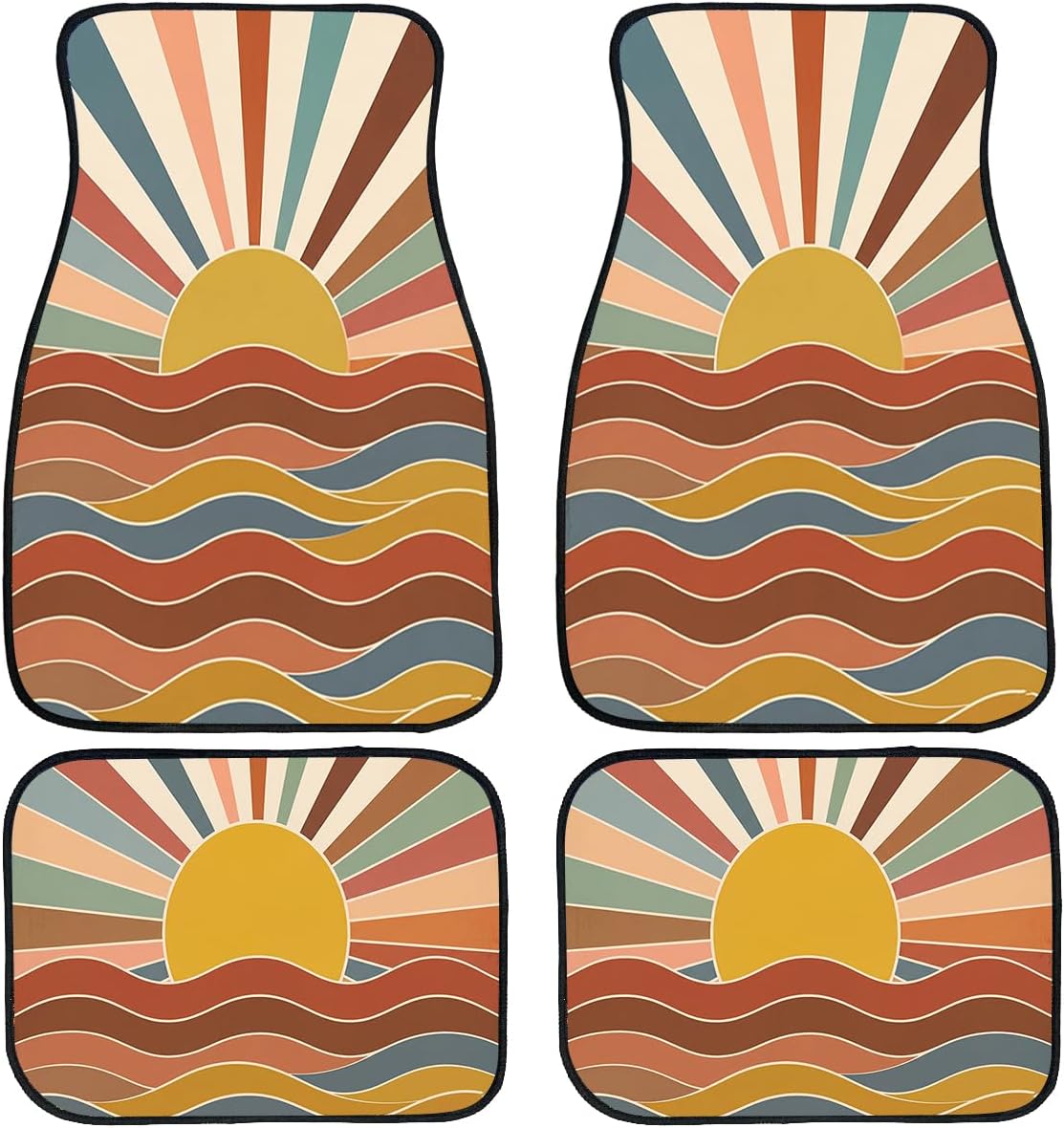 America Car Floor Mats Bald Eagle Red White Blue Carpet Front Rear Carpets Mat Decorative Car Floor Carpets Non-Slip Auto Car Accessories Universal Fit Car Accessories for Truck