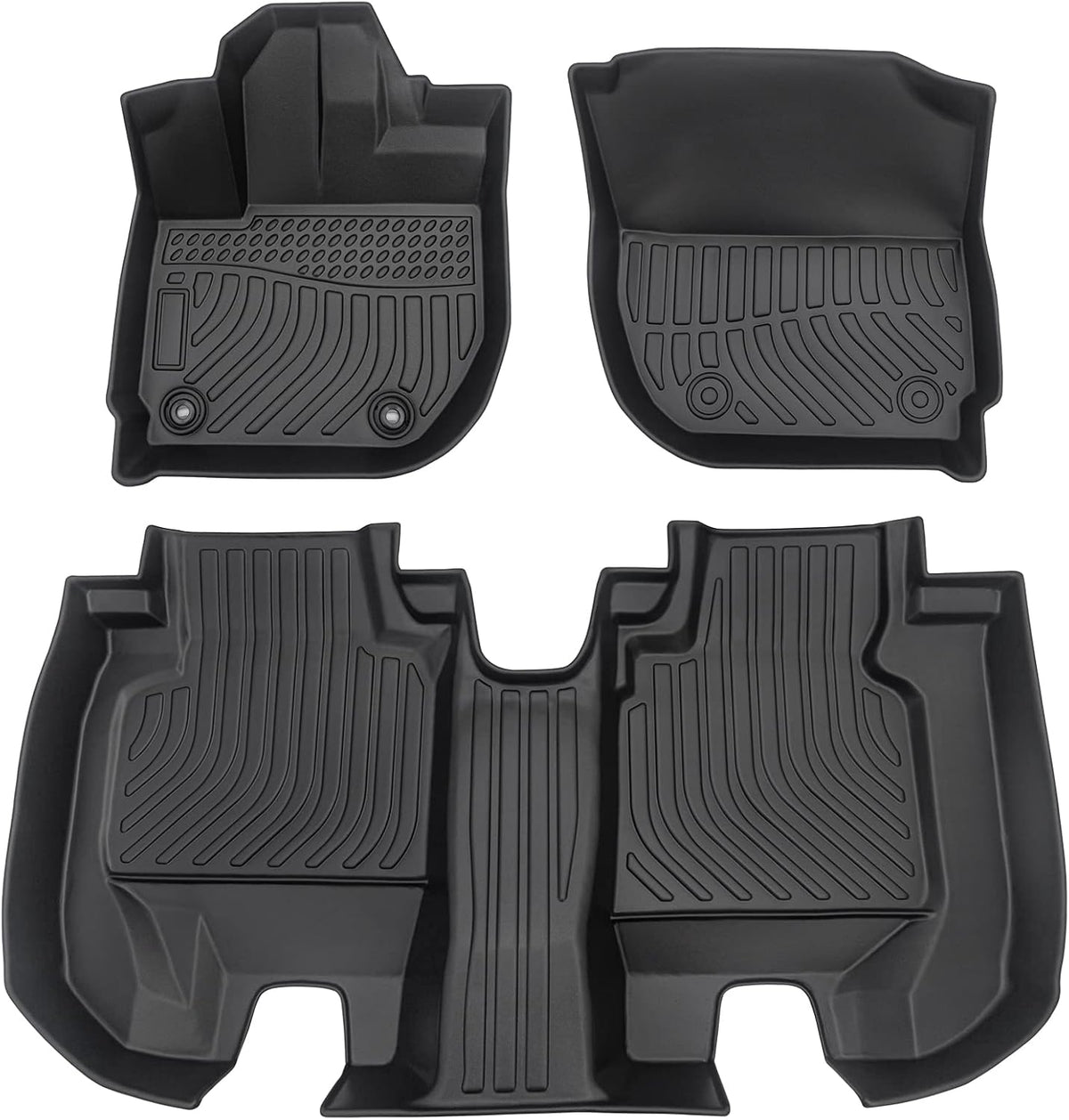 Car Floor Mats for 2012-2017 Chevy Equinox &GMC Terrain/Terrain Denali,All Weather TPE Full Set Includes 1st 2nd Row Front (for 12-17 Chevrolet Equinox/GMC Terrain/Denali)