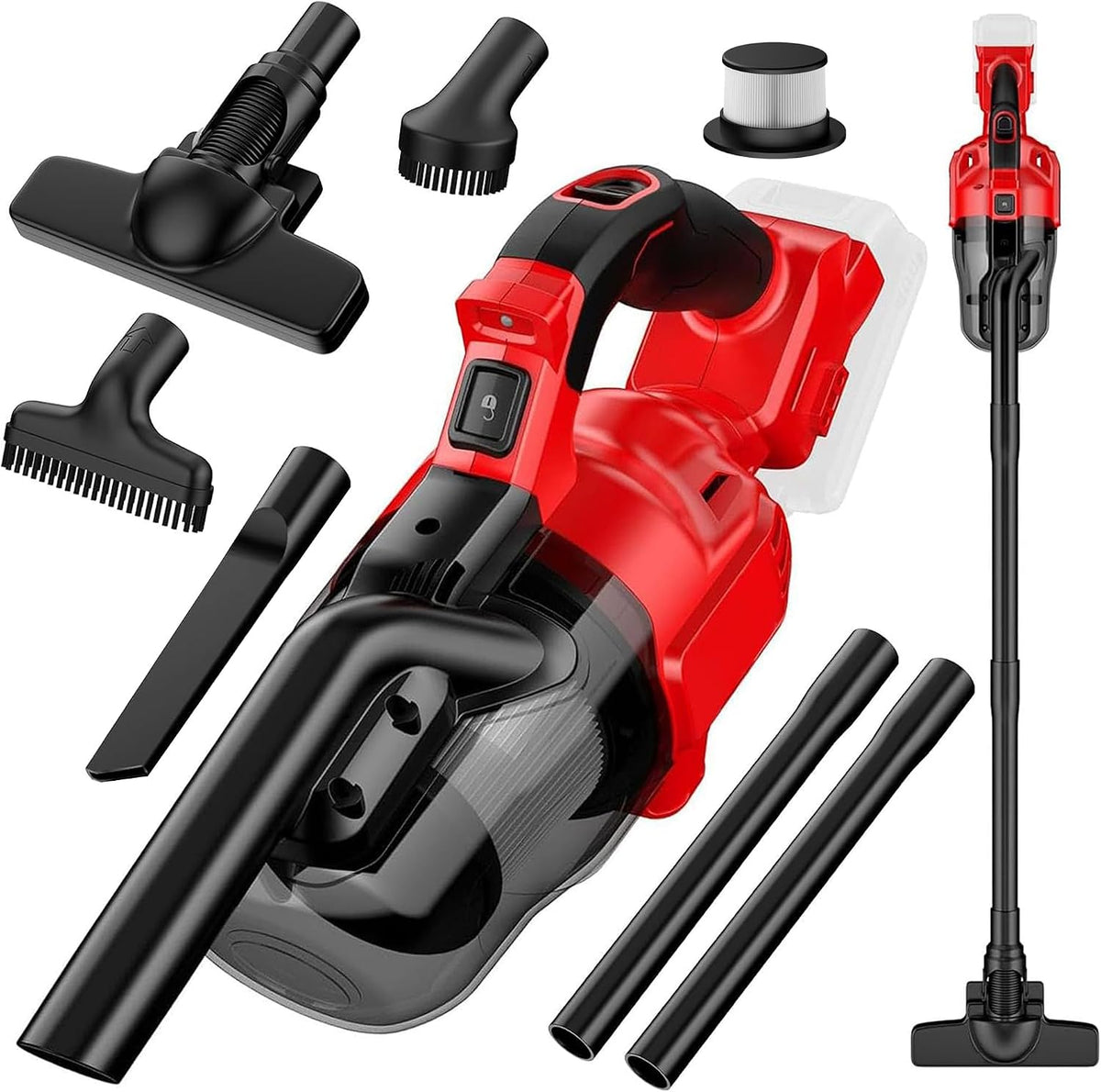 Cordless Vacuum Cleaner for Dewalt 20V Battery, 5 in 1 Handheld Electric Vacuum with Washable HEPA Filter,50CFM 100AW Cordless Vacuum for Floor, Carpet, Car(Battery Not Included)