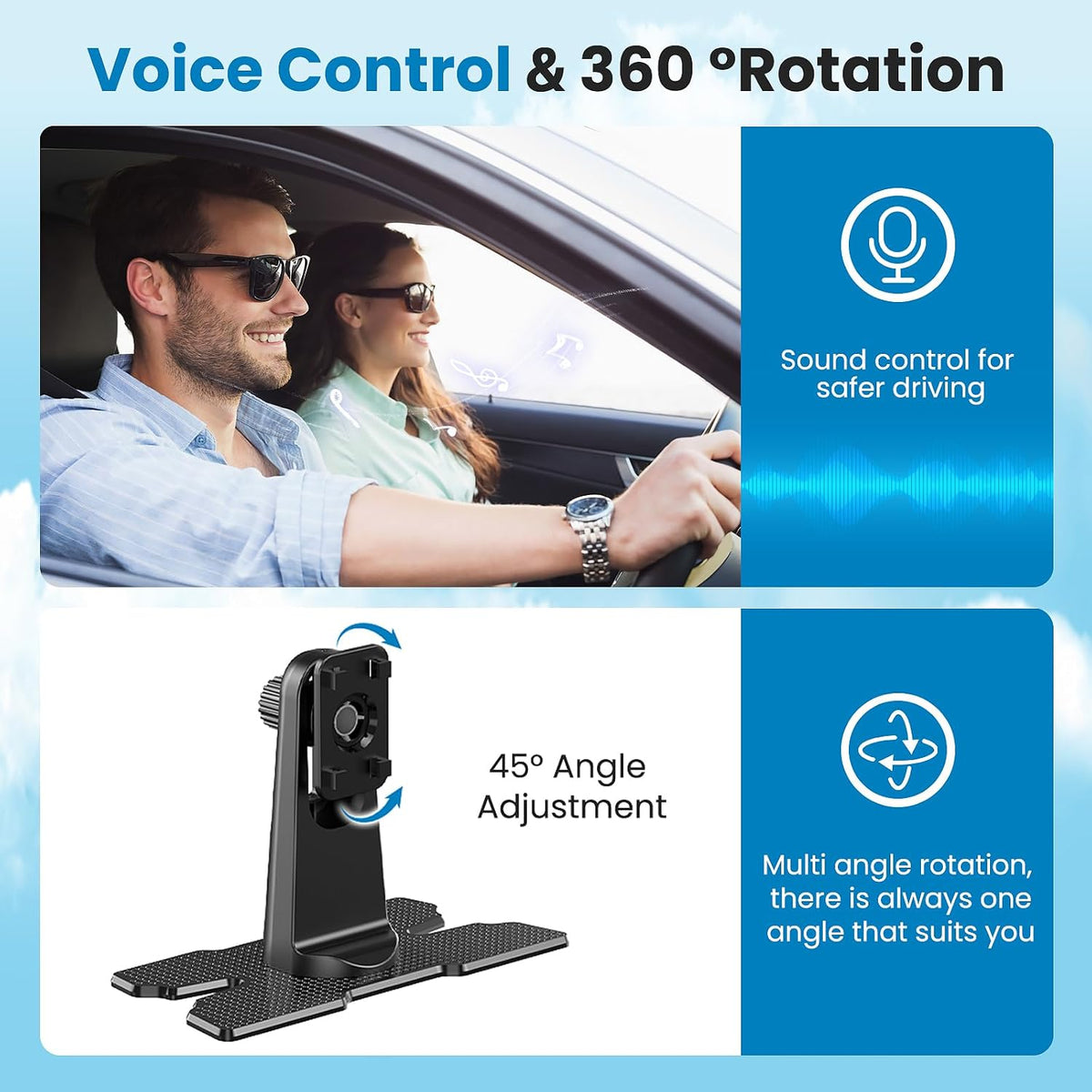 Portable Apple Carplay Screen for Car, 11.3" Extra Large Wireless Car Play & Android Auto Screen for Car, Car Stereo with 4K Dash Cam, App View, Backup Camera,GPS,Mirror Link,FM, Voice Control