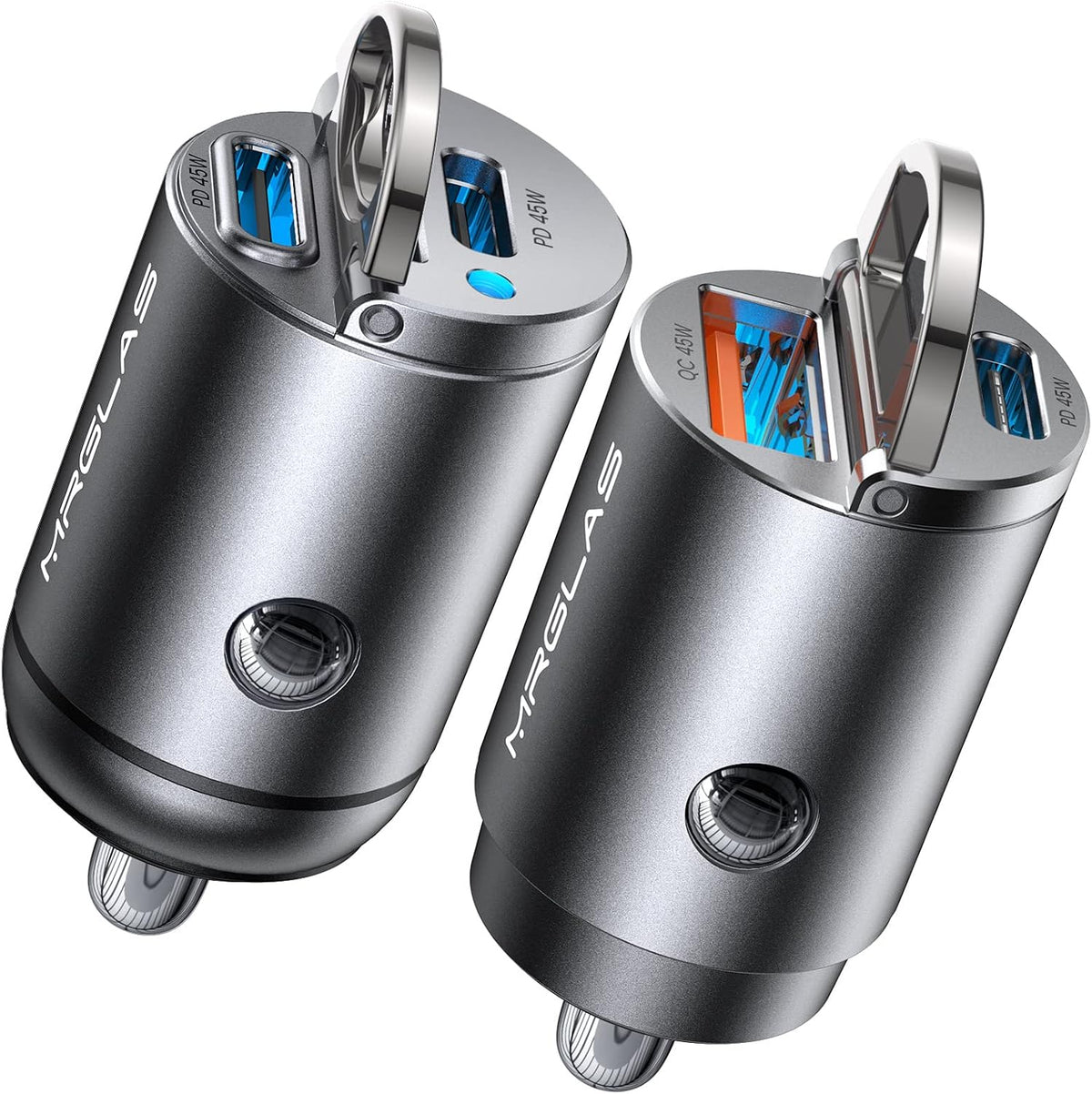 2-Pack 90W USB C Car Charger Fast Charging Type C Cigarette Lighter Adapter