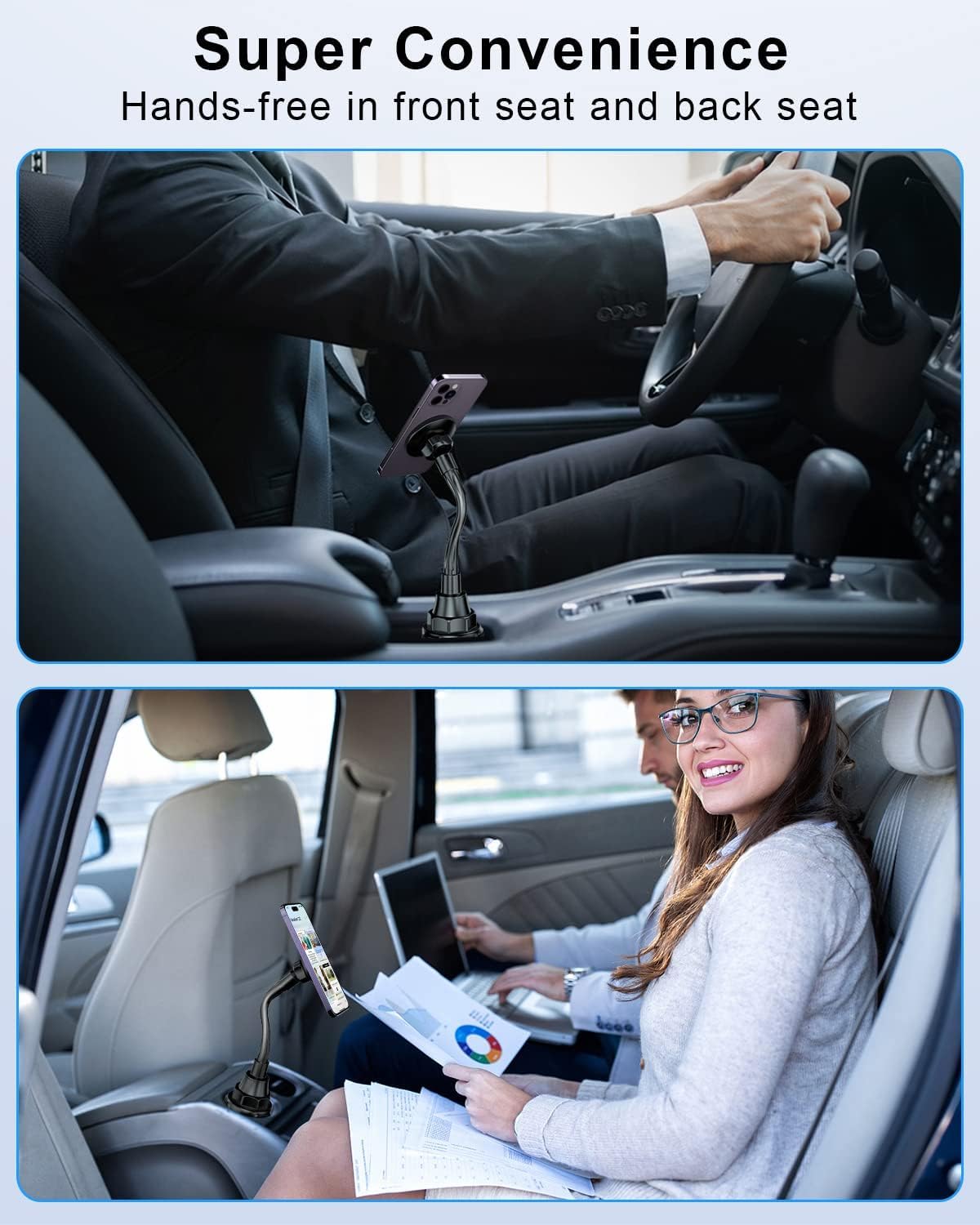 SUPERONE Magsafe Cup Holder Phone Mount, Universal Cup Phone Holder for Car