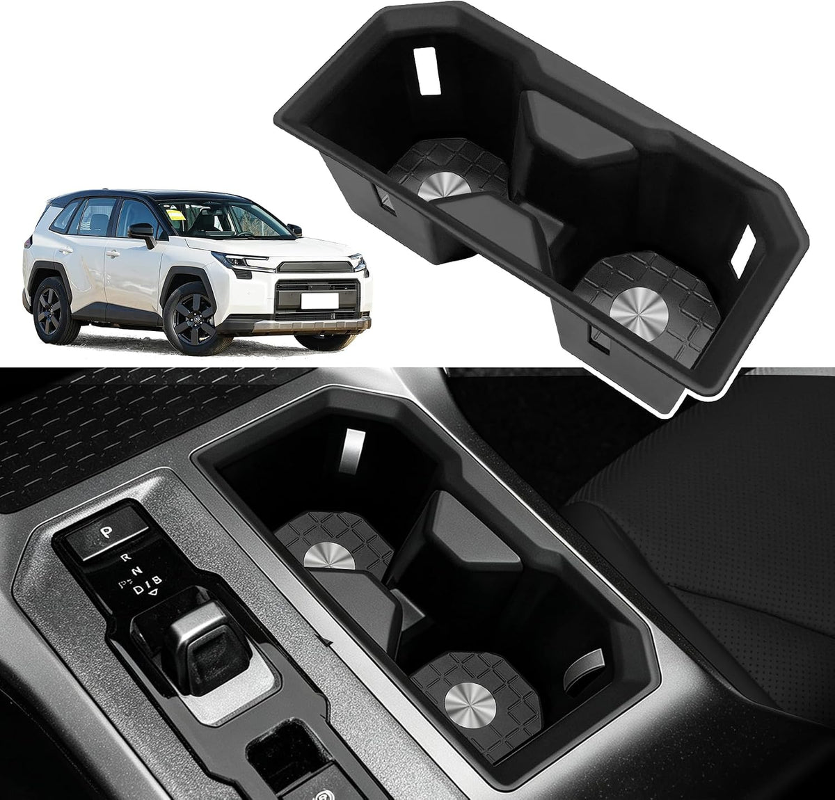 Upgrade Cup Holder Inserts for Ford Explorer 2020-2024 Accessories, Non-Slip Soft Silicone Center Console Cup Holder Protector Organizer for Ford Explorer Accessories