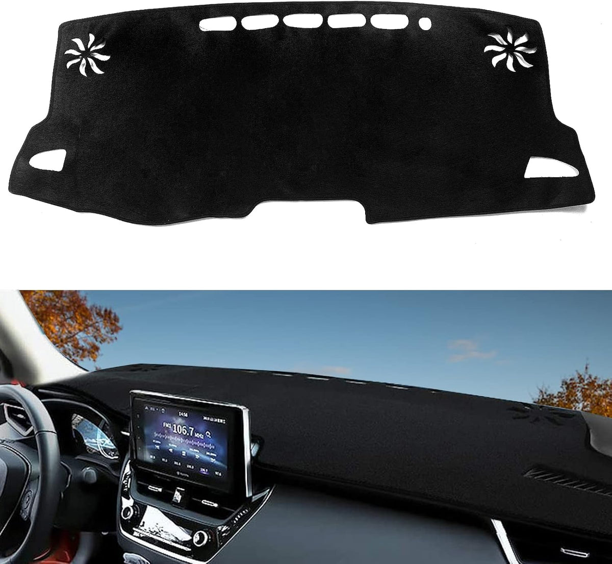 MODIGT Dashboard Cover Mat Fit for 2007-2012 Nissan Altima Dash Cover Pad