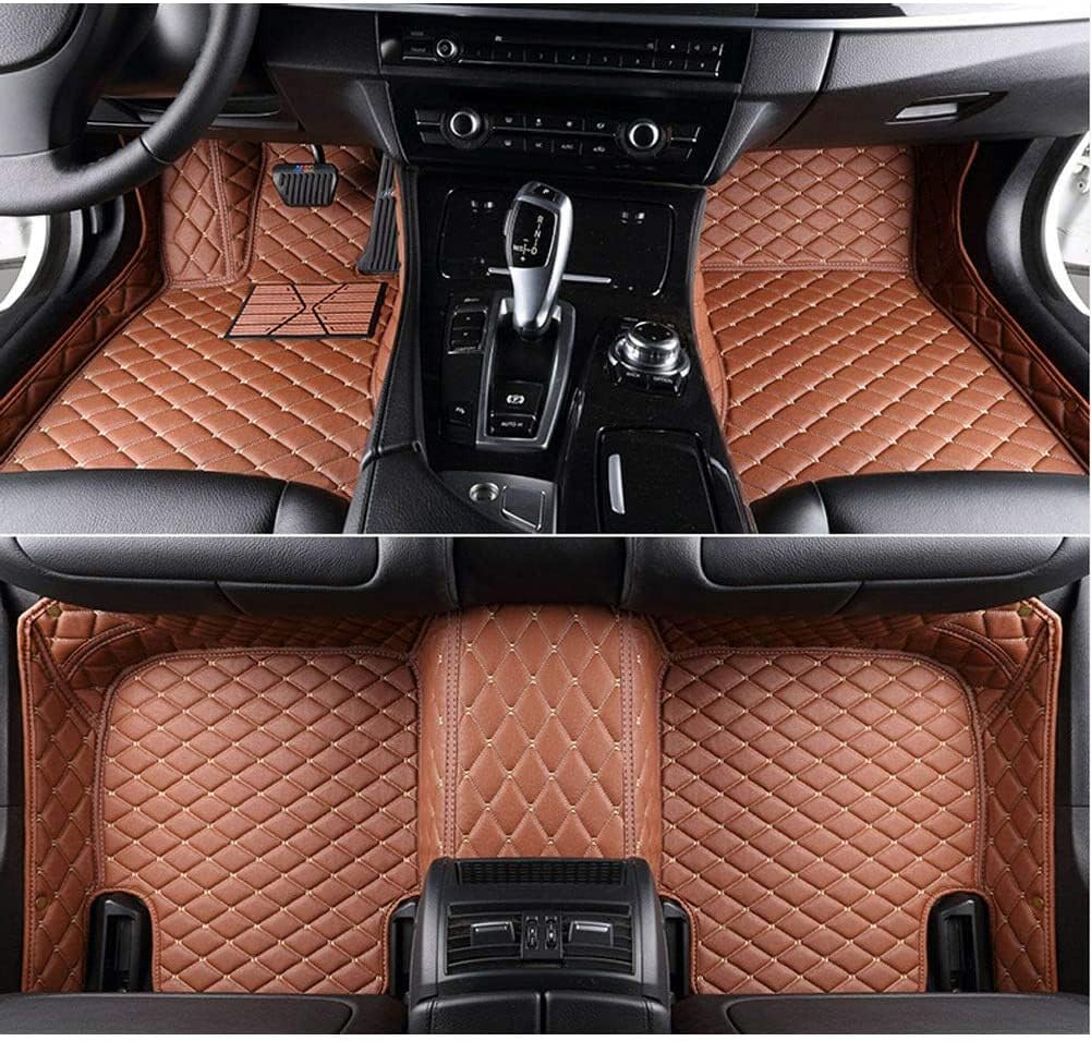 Custom Personalized Car Floor Mats (Beige and Brown)
