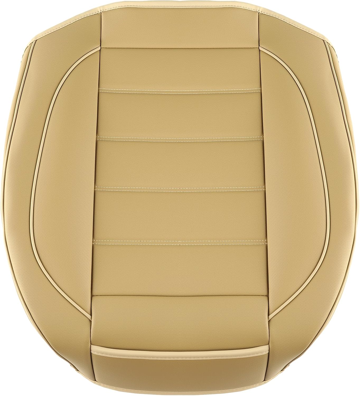 2 Pack Leather Front Car Seat Covers,Bottom Seat Covers for Cars,Driver Car Seat Cover,Luxury Seat Protectors,Waterproof,Full Wrap,for Most Vehicles,Sedan,Truck,SUV(Beige)