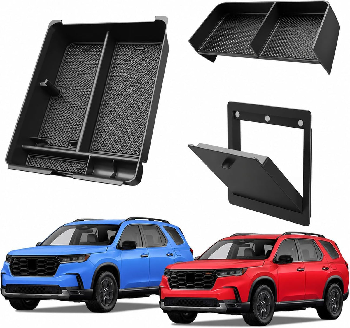 Center Console Organizer Compatible with Honda Pilot 2023–2026 & Honda Passport 2026 – Center Console Storage Box Divider Inserts Interior Accessories ABS Material, Keep Your Cabin Neat