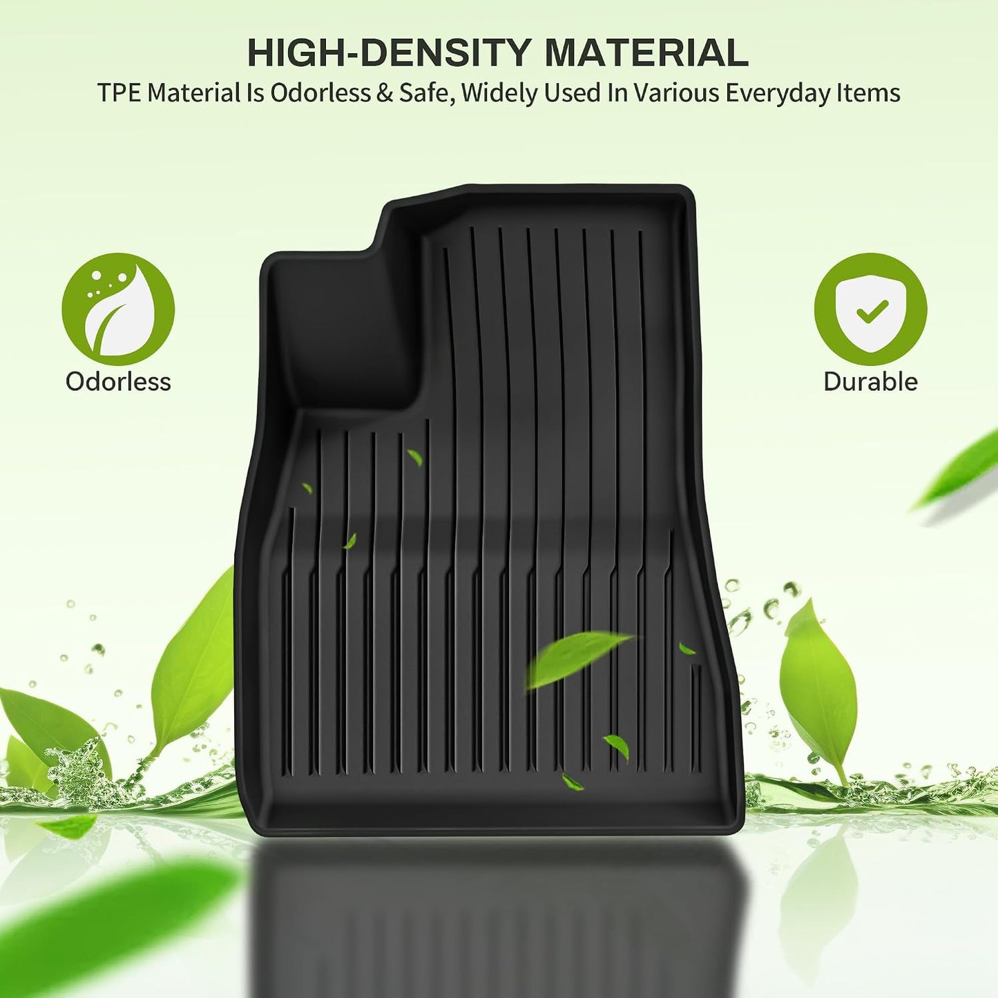 YITAMOTOR Floor Mats Fit for 2024 2025 2026 Tesla Model 3 Highland, 6PCS Full Cover Car Mats with Front/Rear/Cargo Liners, TPE All-Weather Custom Fit Anti-Slip Interior Accessories