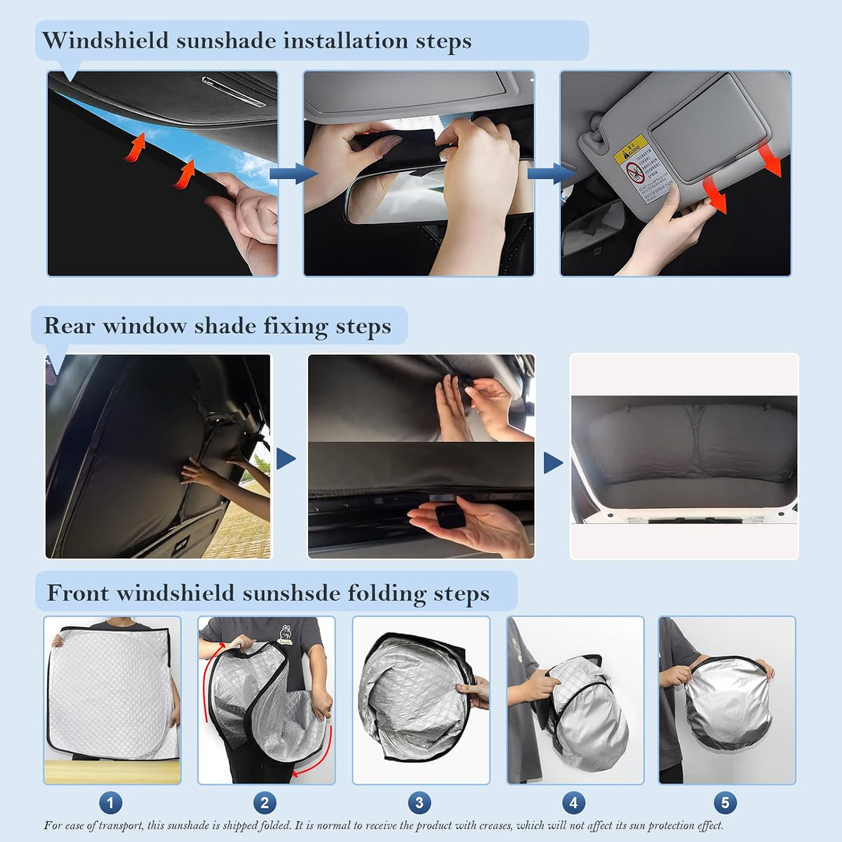 KMF 8pcs Full Sun Shades Custom for Toyota Sienna 2013-2018 Accessories, Sienna Sunshade Car Window Covers for Windshield Side Rear, Sun Visor UV Block and Blackout Privacy for Camping Outdoor