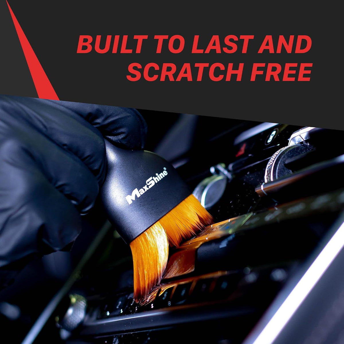 Maxshine Small Universal Ultra Soft Handled Brush – Super Soft Bristles – Professional Detailing Brush for Interior, Exterior, Leather Seats, Engine Bay & Wheels – Premium Car Care Tool