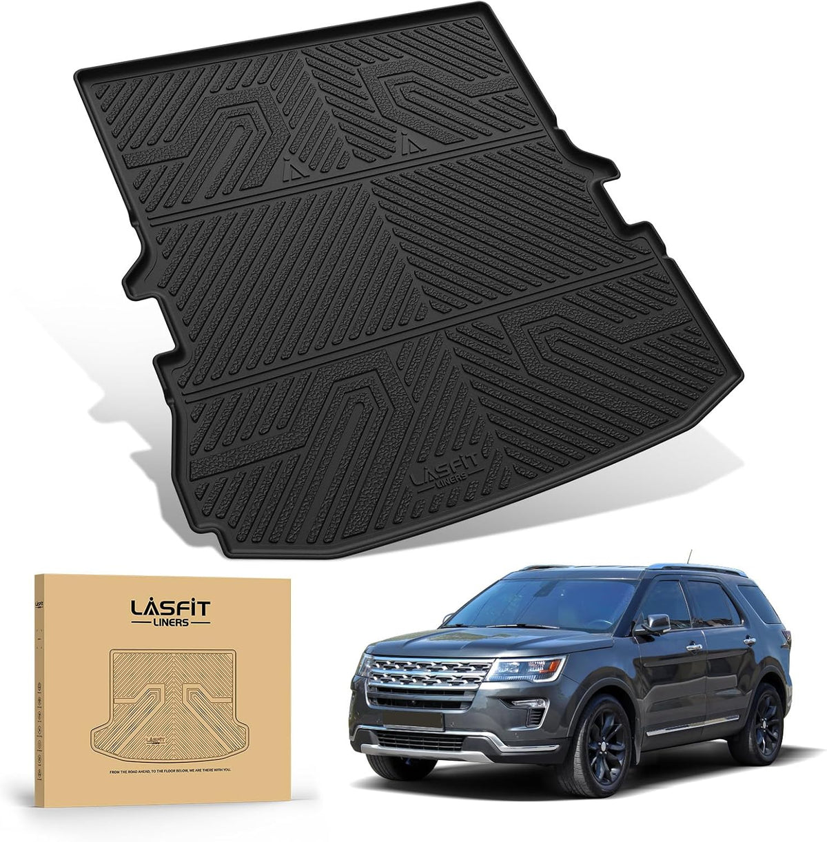 LASFIT Cargo Mat for Ford Explorer 2011-2014 & 2015-2019 Trunk Liner