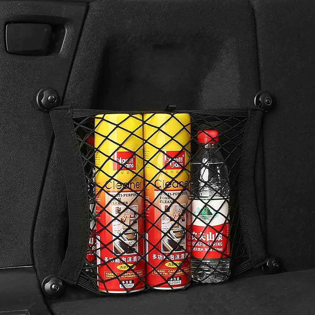 Cargo Net Tailgate Net Car Trunk Organizer for SUV- Adjustable Elastic Nylon Mesh Car Nets, Envelope Style Trunk Cargo Net for Universal Vehicle
