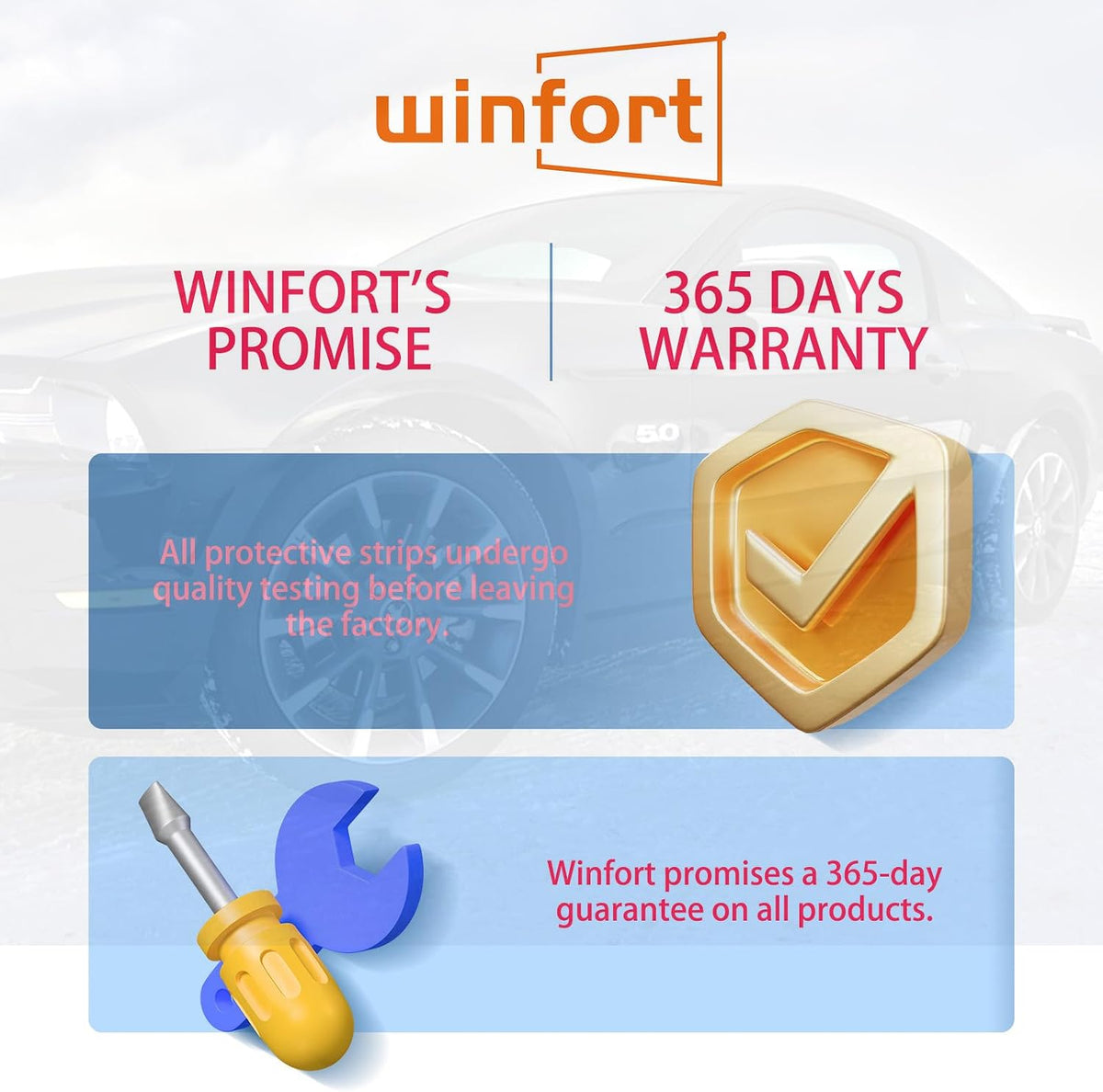 Winfort 16.5FT (5M) Car Door Edge Guards, No-Glue Rubber Edge Trim (Grey)