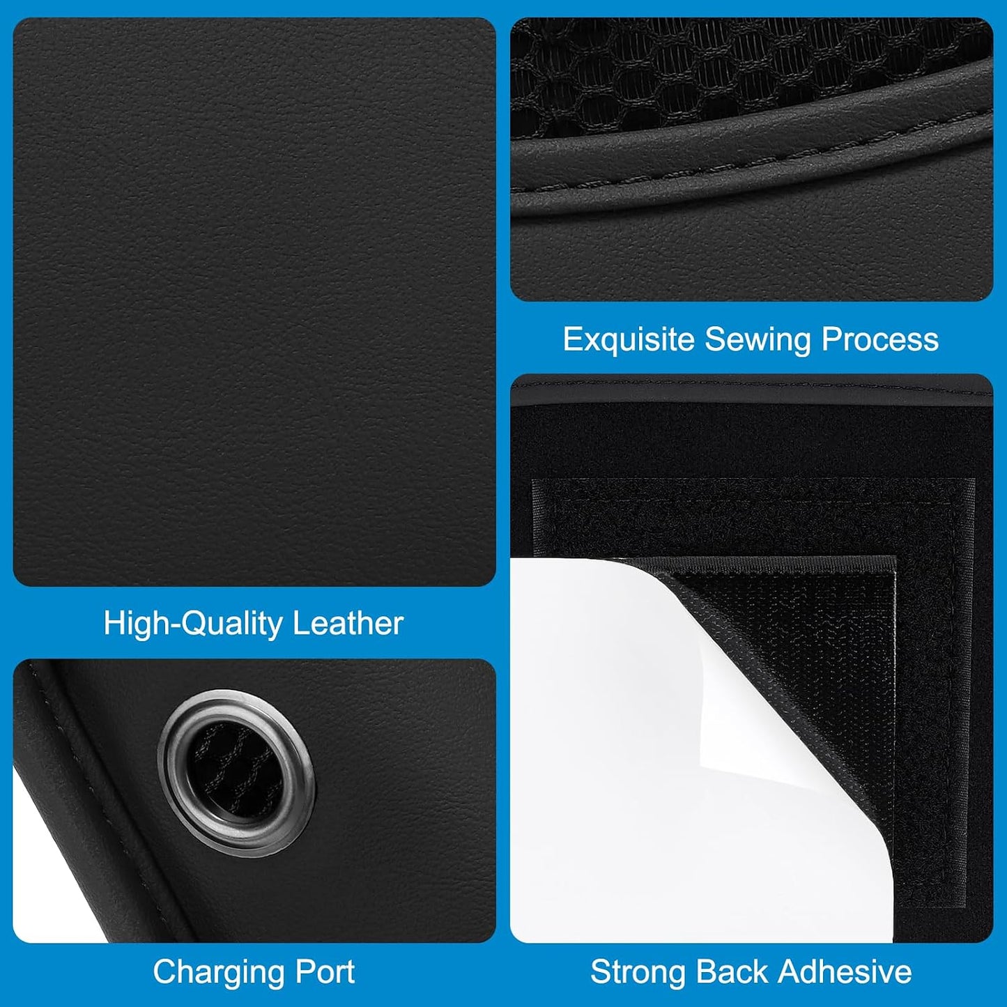Accmor Car Seat Side Pocket Organizer, PU Leather Pouch Bag for Car Seat, Door, Window, Console, Registration Wallet Cards Trash Phone Sunglasses Holder Pocket for Auto