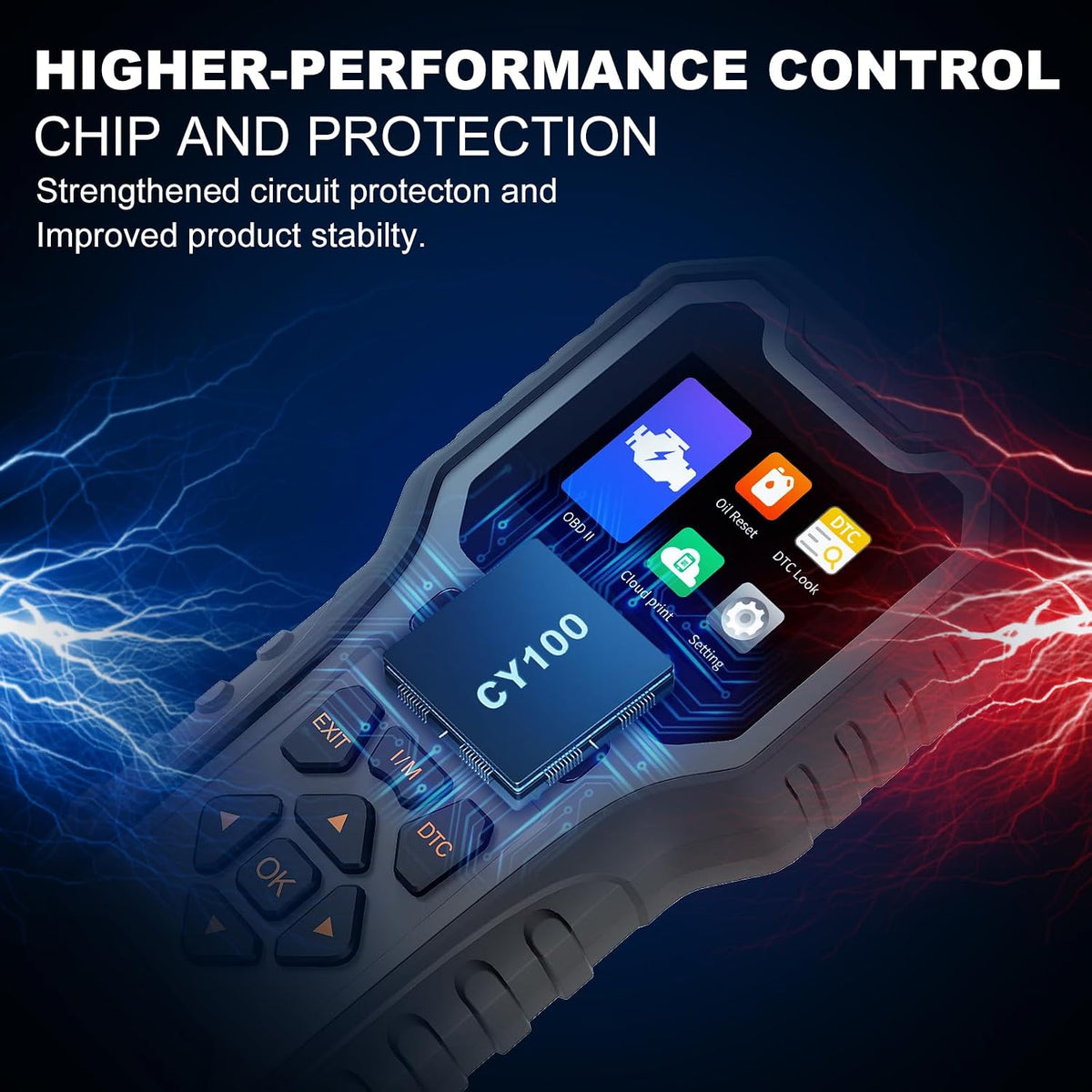 Car Code Reader OBD2 Scanner for Check Engine Light Oil Reset OBDII Scan Tool Diagnostic Tool Reset Fix Clear Fault Code Readers for Cars 1996+