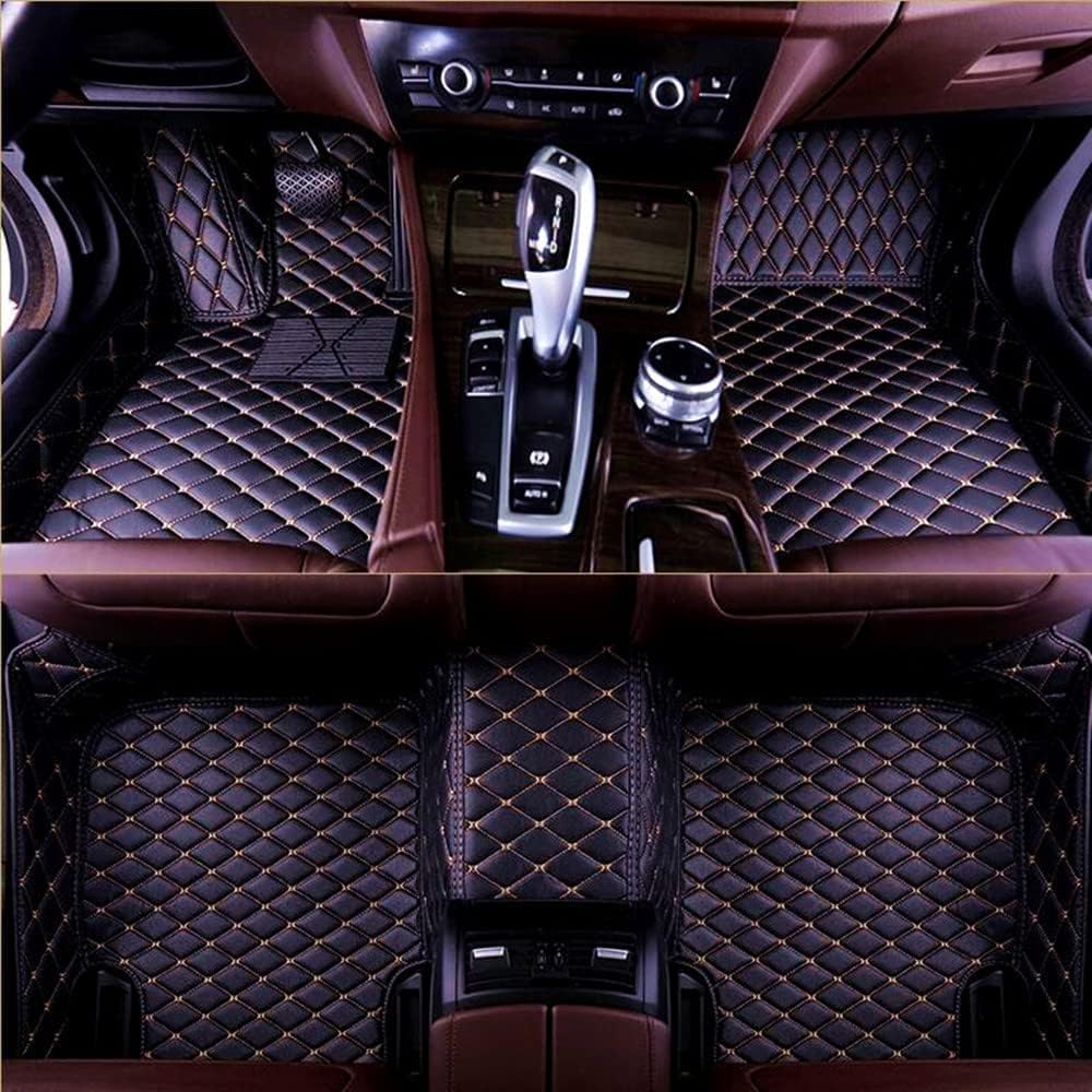 Custom Personalized Car Floor Mats (Beige and Black White)