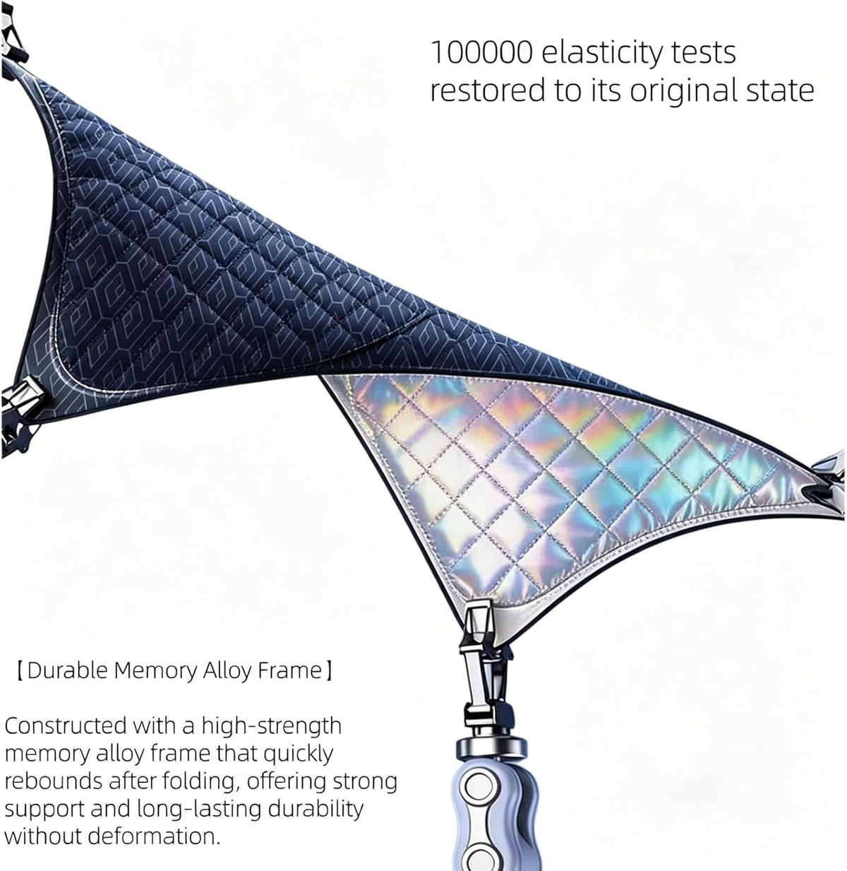 Foldable Windshield Sunshade | 5-Layer Laser Reflective Oxford Fabric Car Sun Shade with Steel Frame | UV Protection Heat Shield Sun Visor | Keeps Interior Cool & Protects Dashboard XXL (63 * 32 inch)