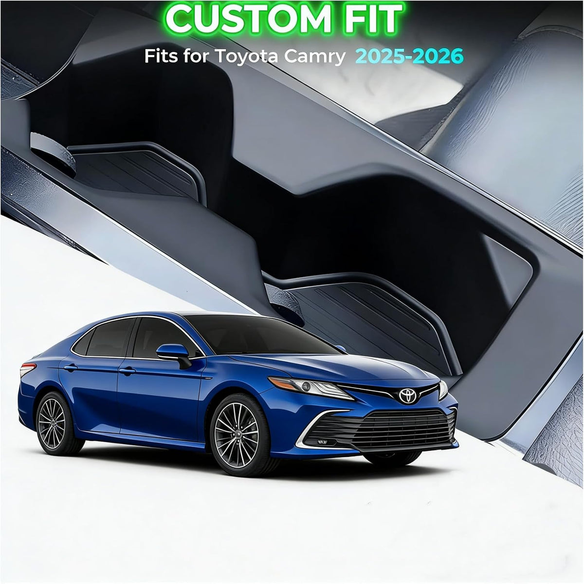 Black TPE Drinking Water Cup Holder Compatible with 2025-2026 Toyota Camry (XSE/XLE/SE/LE), Center Console Shock-Absorbing Cup Holder Drink Organizer for 9th Gen Camry Interior Accessory