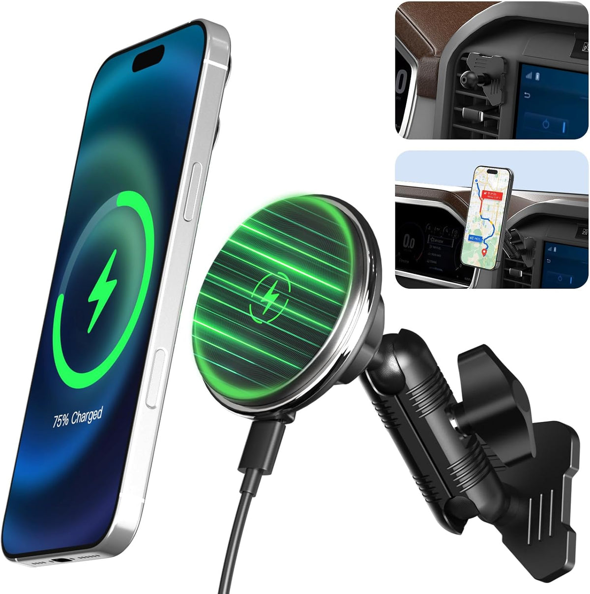 Surfcabin CNC Magnetic Vent Phone Holder for 2021-2026 Ford F150