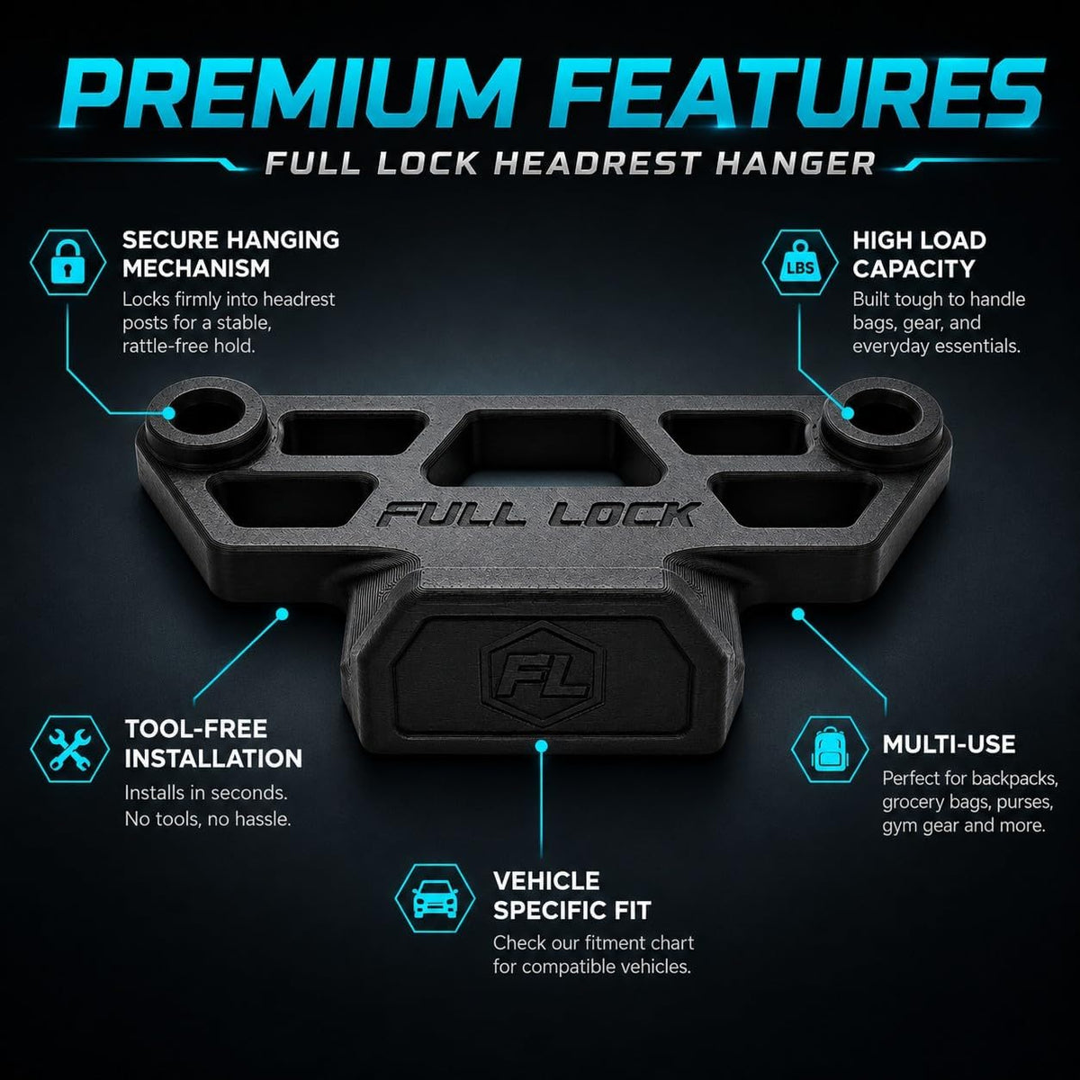 Headrest Hanger Hook for Ford Vehicles
