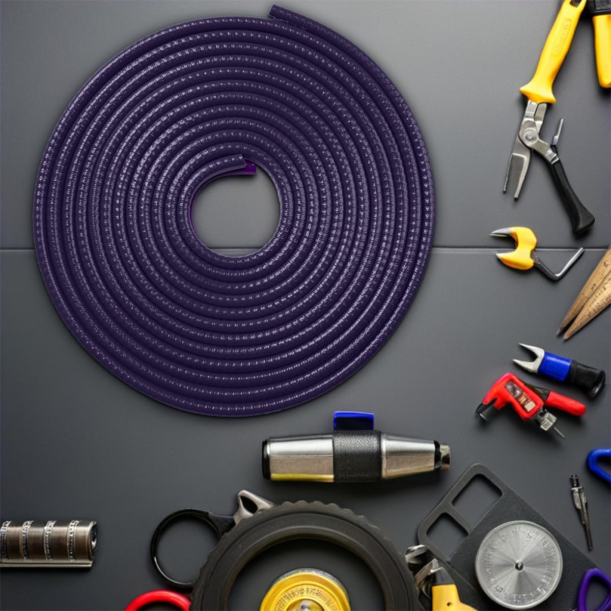 SEWACC Purple Car Door Edge Protector Rubber Door Edge Guard Trim Strip for Scratch Prevention Door Sills Hatches and Panels Car Door Protector Guards for Easy Install