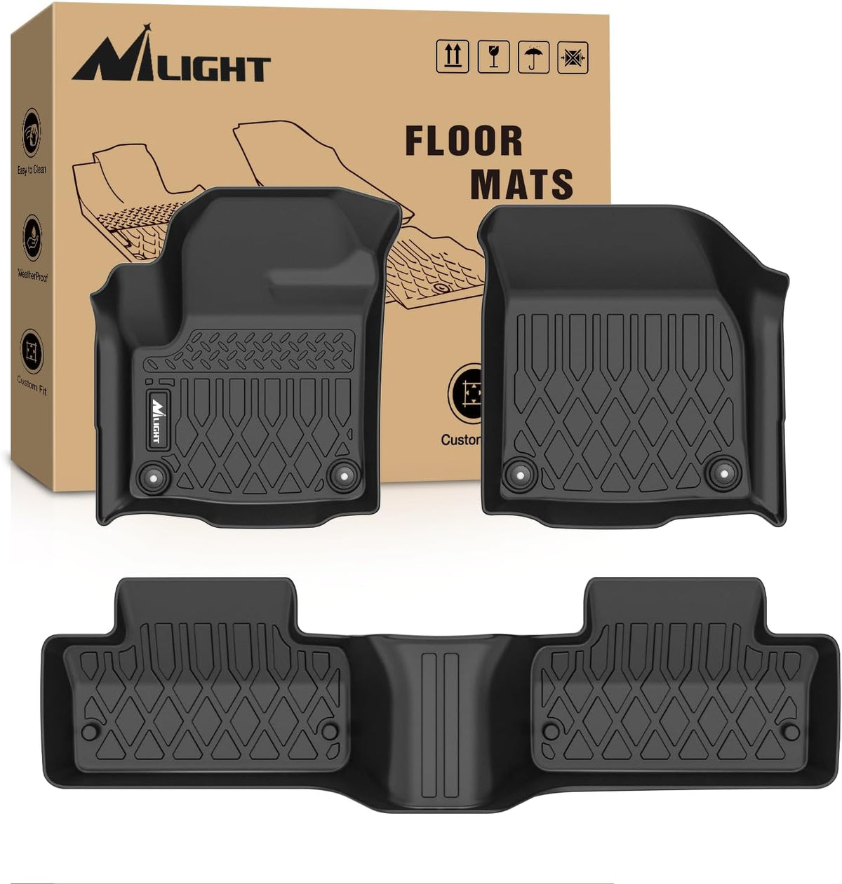 Nilight TPE Floor Mats for Dodge Journey