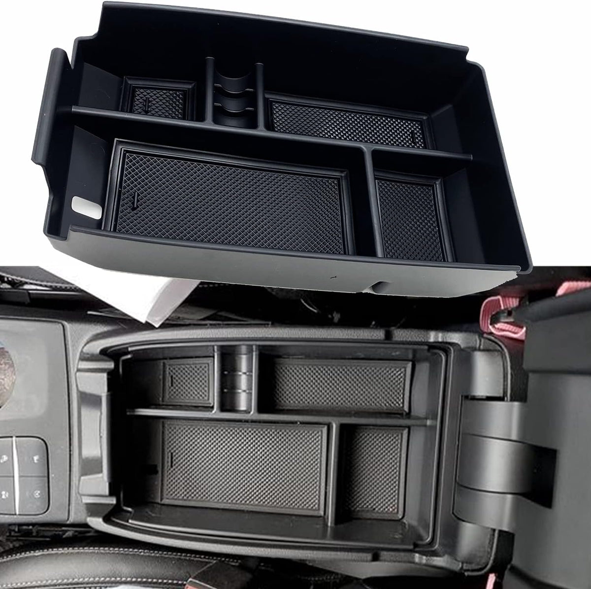Compatible with Ford Escape 2020 2021 2022 2023 2024 2025 2026, Bronco Sport 2021-2023 2024 2025 2026 Accessories Center Console Tray Organizer, Armrest Secondary Storage Box