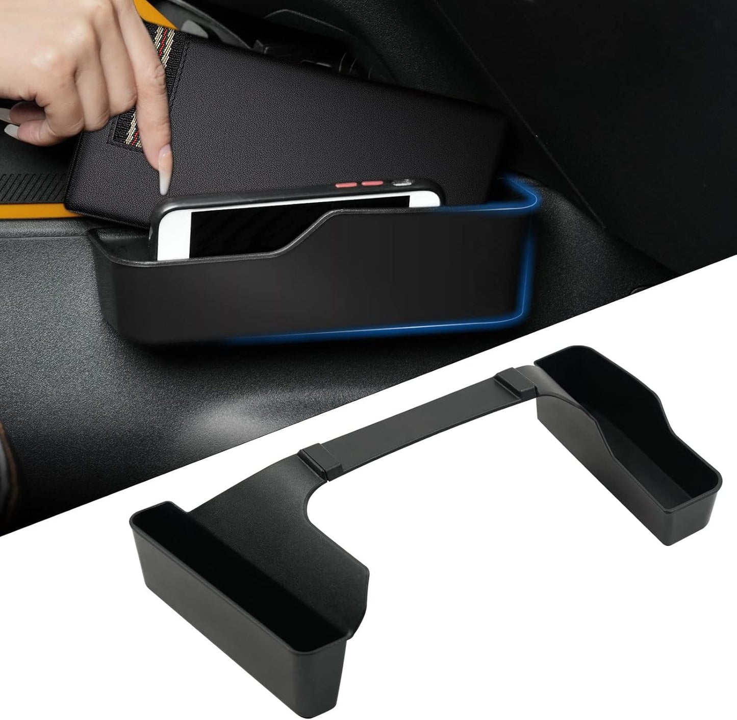 Front Door Storage Pockets Front Door Side Organizer Box Ford Bronco Storage Expansion Interior Accessories, Door Cup Holder, Compatible for Ford Bronco 2021-2025 2/4 doors,2 PCS