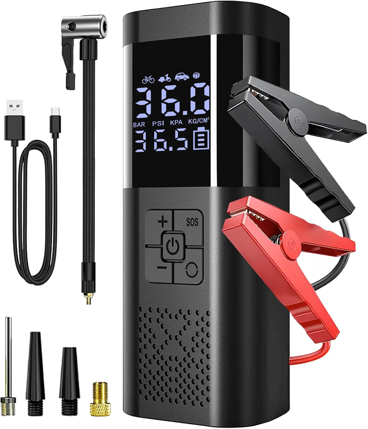 TEMOLA Car Jumper Starter Portable, 150PSI Battery Jumper Starter Portable