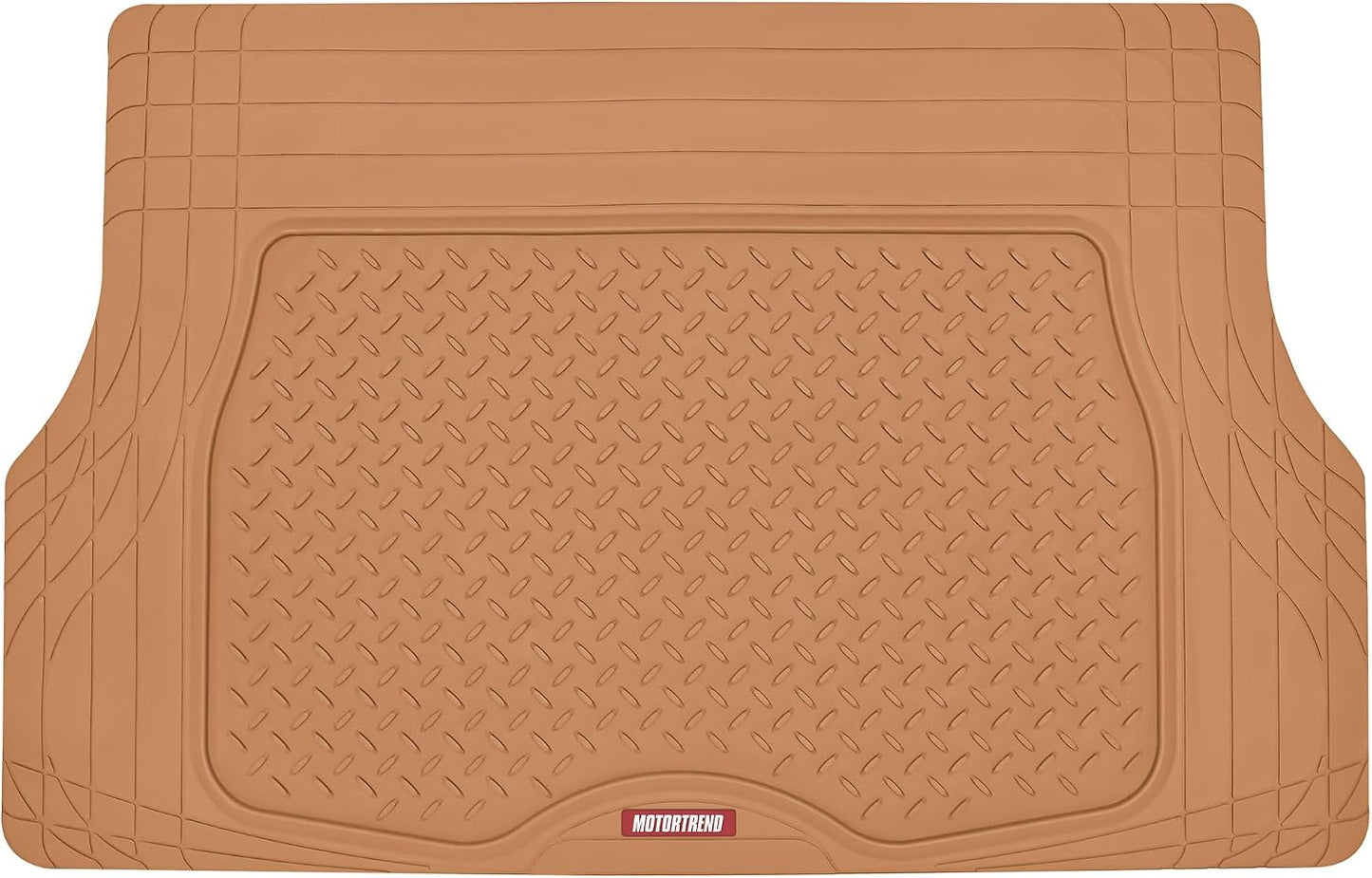 Motor Trend Heavy Duty Utility Cargo Liner Floor Mats for Car Truck SUV, Trimmable to Fit Trunk, All Weather Protection Black 31.5" x 50" BK
