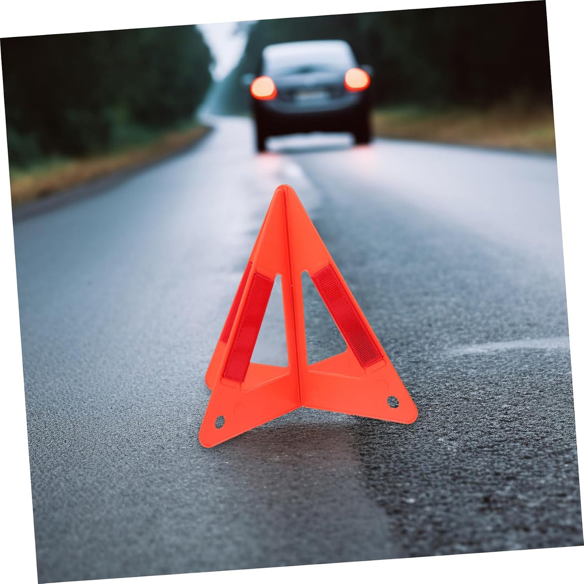 HEALLILY Car Road Warning Triangles 2 Sets Plastic Reflective Safety Sign